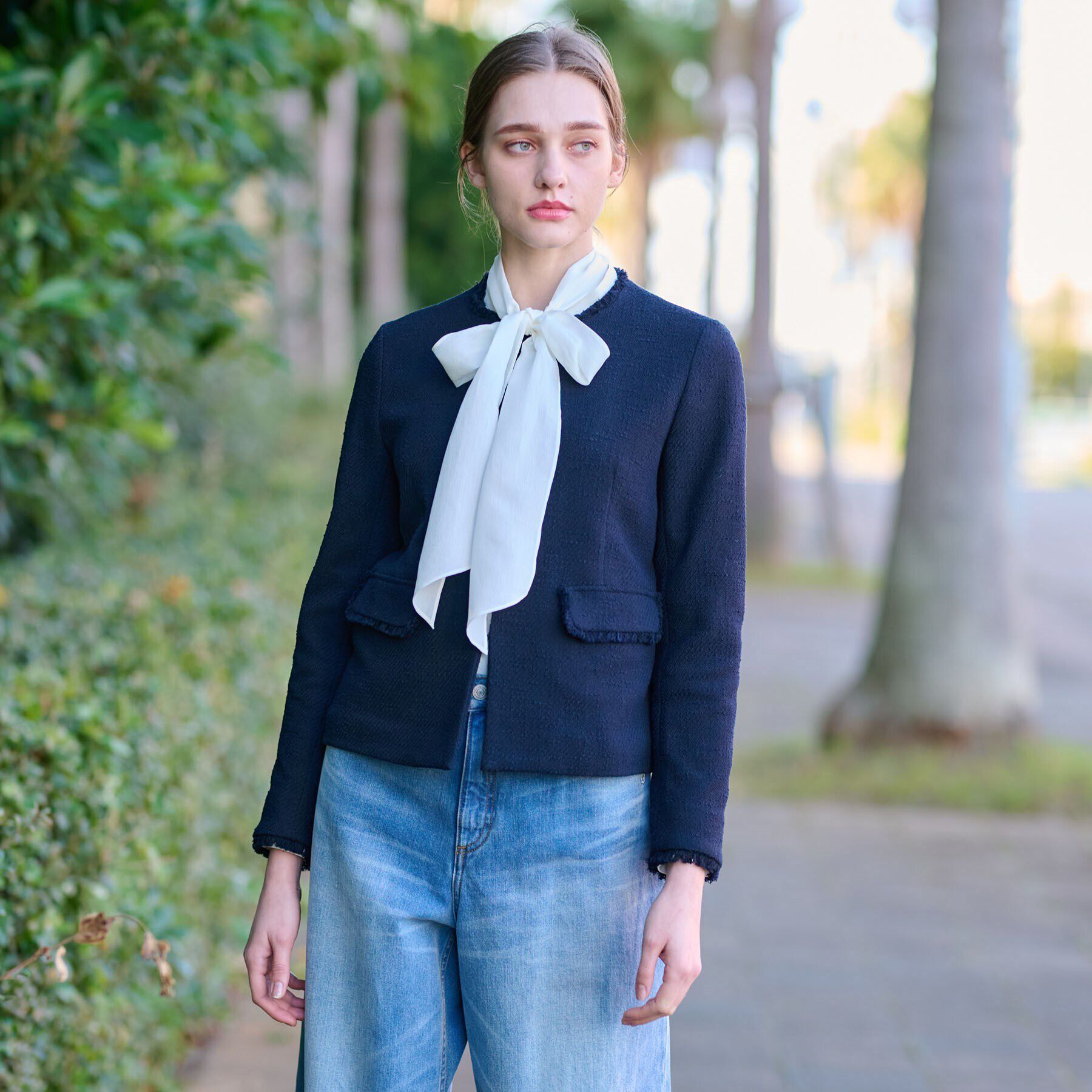 DRESSTERIOR「【セレモニー】オケージョンツイードジャケット」|ノーカラージャケット|