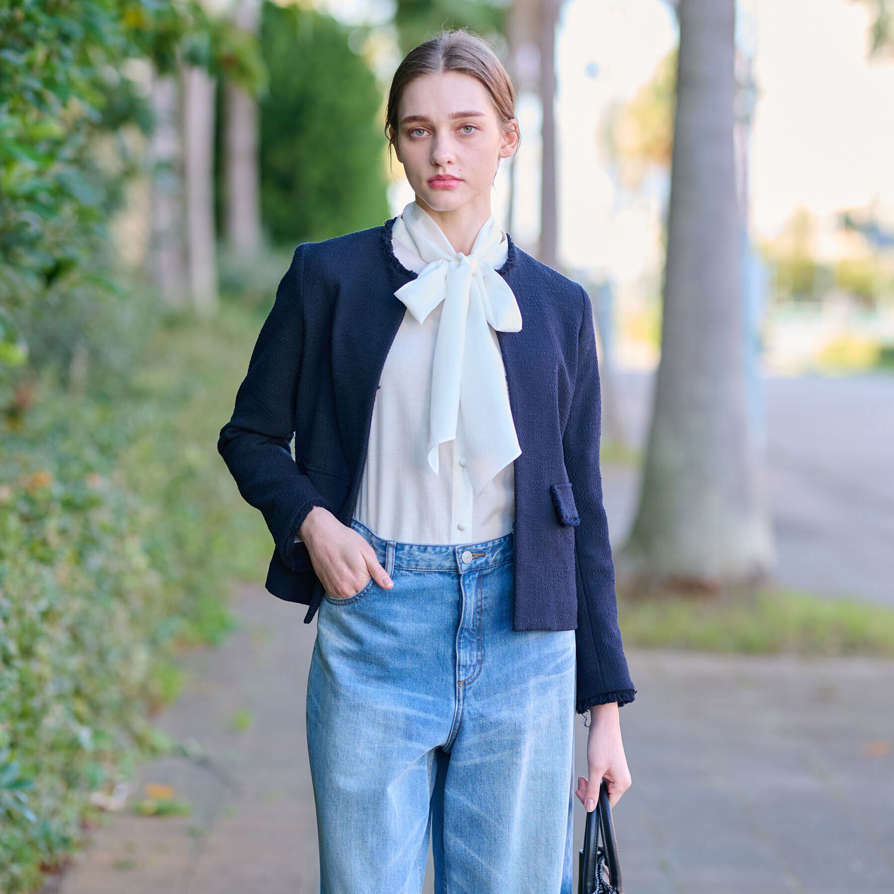 DRESSTERIOR「【セレモニー】オケージョンツイードジャケット」|ノーカラージャケット|