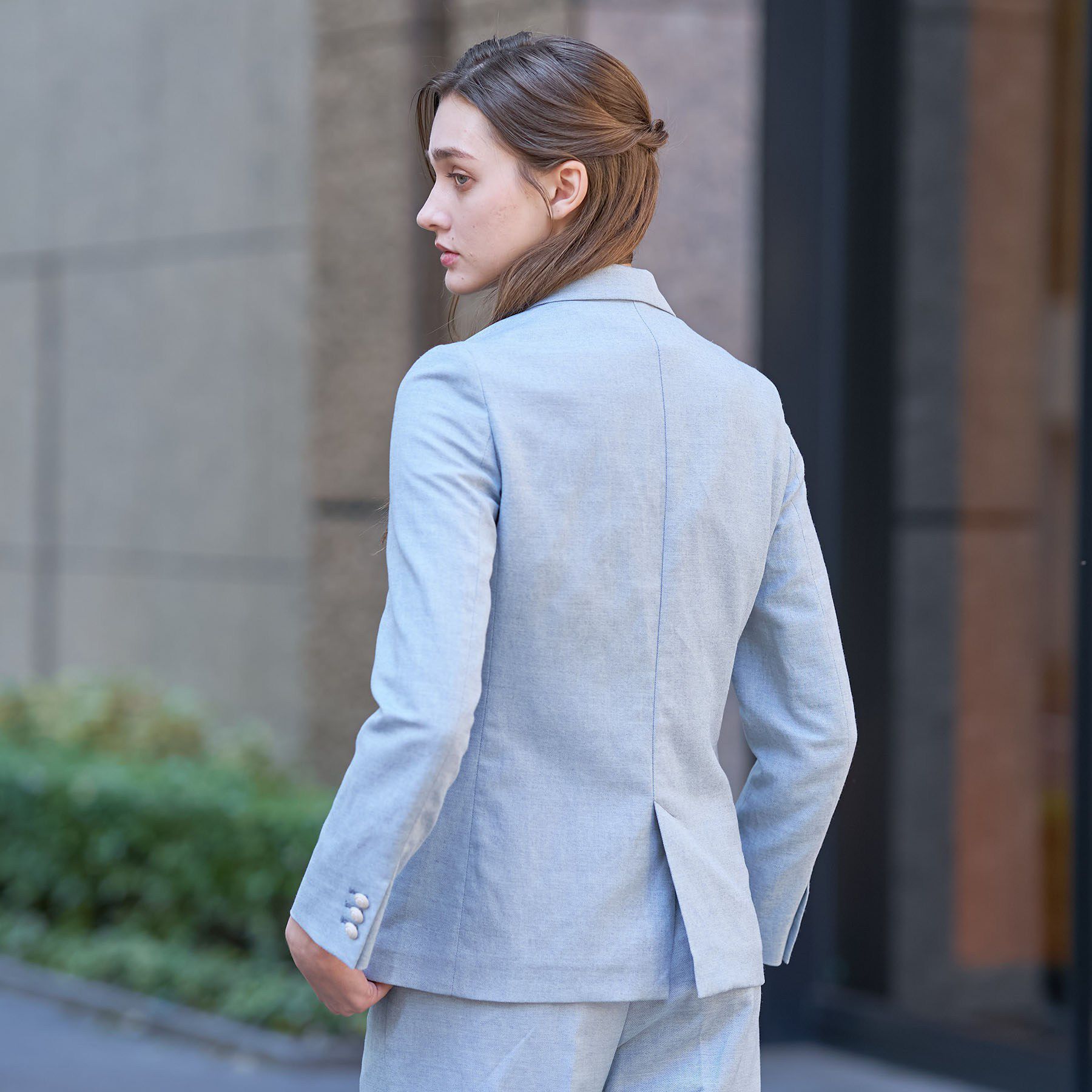 DRESSTERIOR「【セットアップ可】リネンブレンドダブルブレストジャケット」|テーラードジャケット|