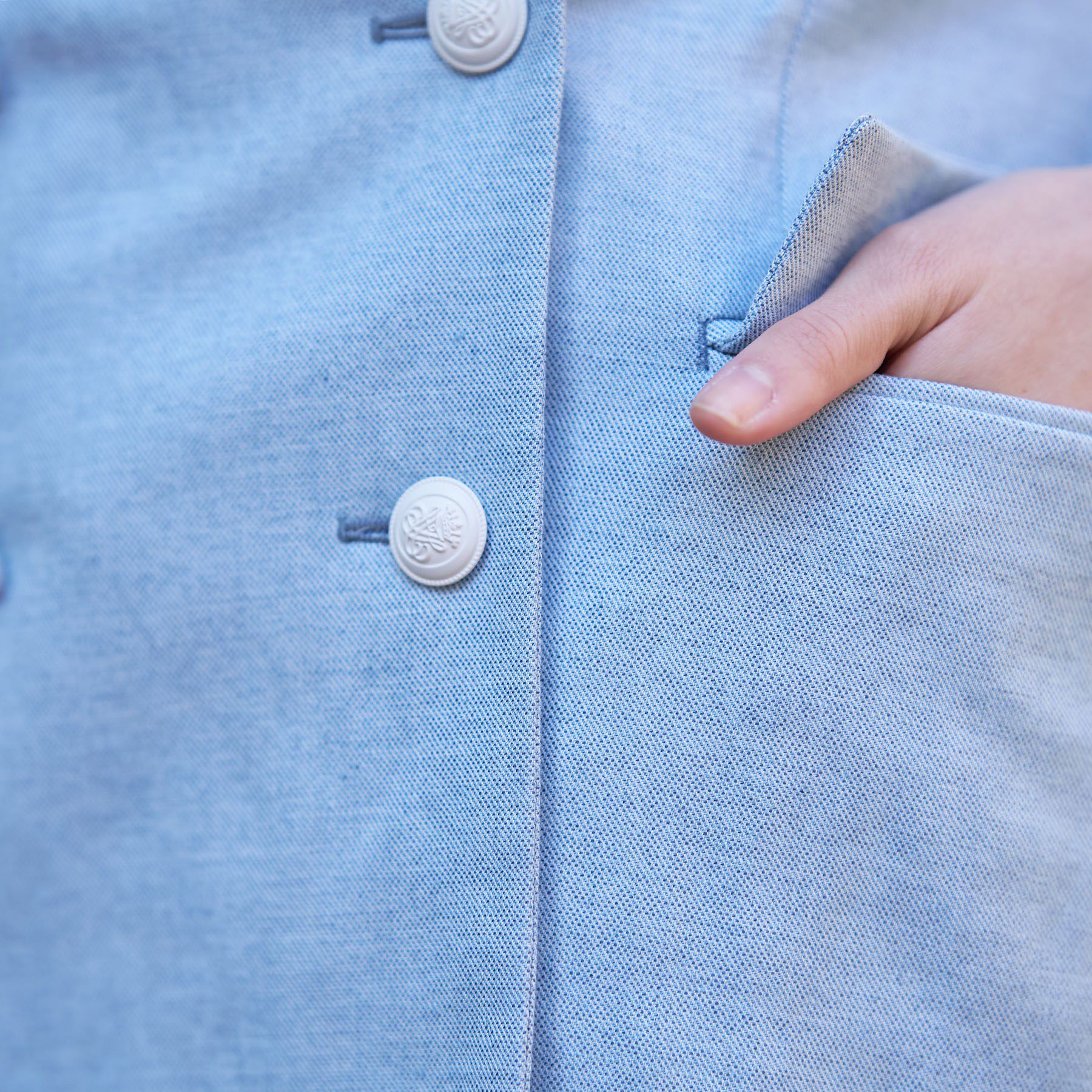 DRESSTERIOR「【セットアップ可】リネンブレンドダブルブレストジャケット」|テーラードジャケット|