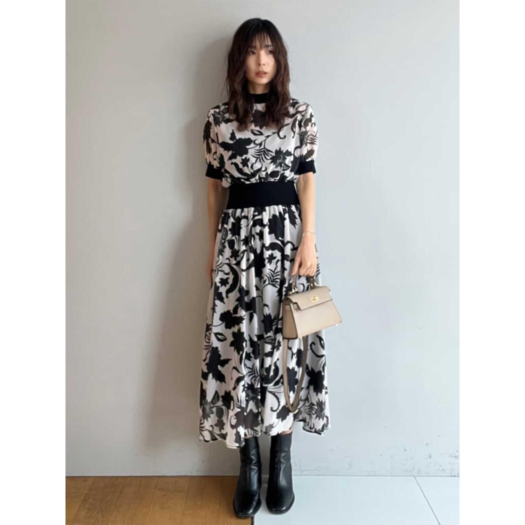 DRESSTERIOR「【大人MUSE5月号掲載】シアー ボタニカル ドレス」|ワンピース|