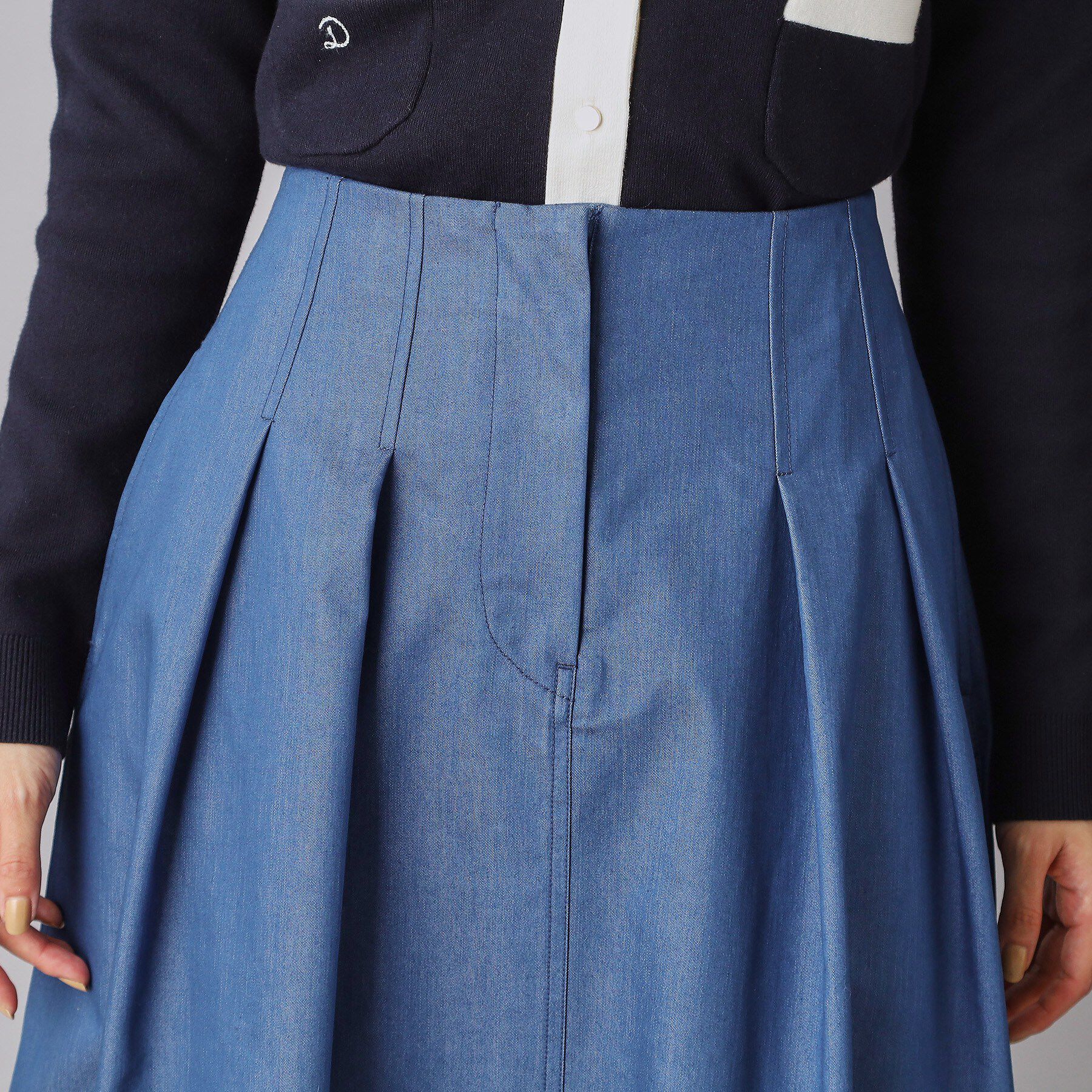 DRESSTERIOR「クールタッチタックデニムスカート」|スカート|