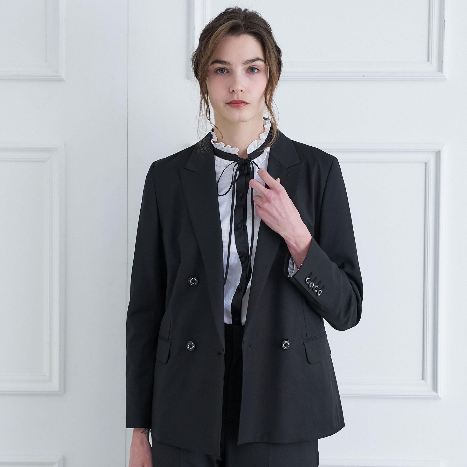 DRESSTERIOR「【セットアップ可】ピークドダブルライトストレッチジャケット」|テーラードジャケット|