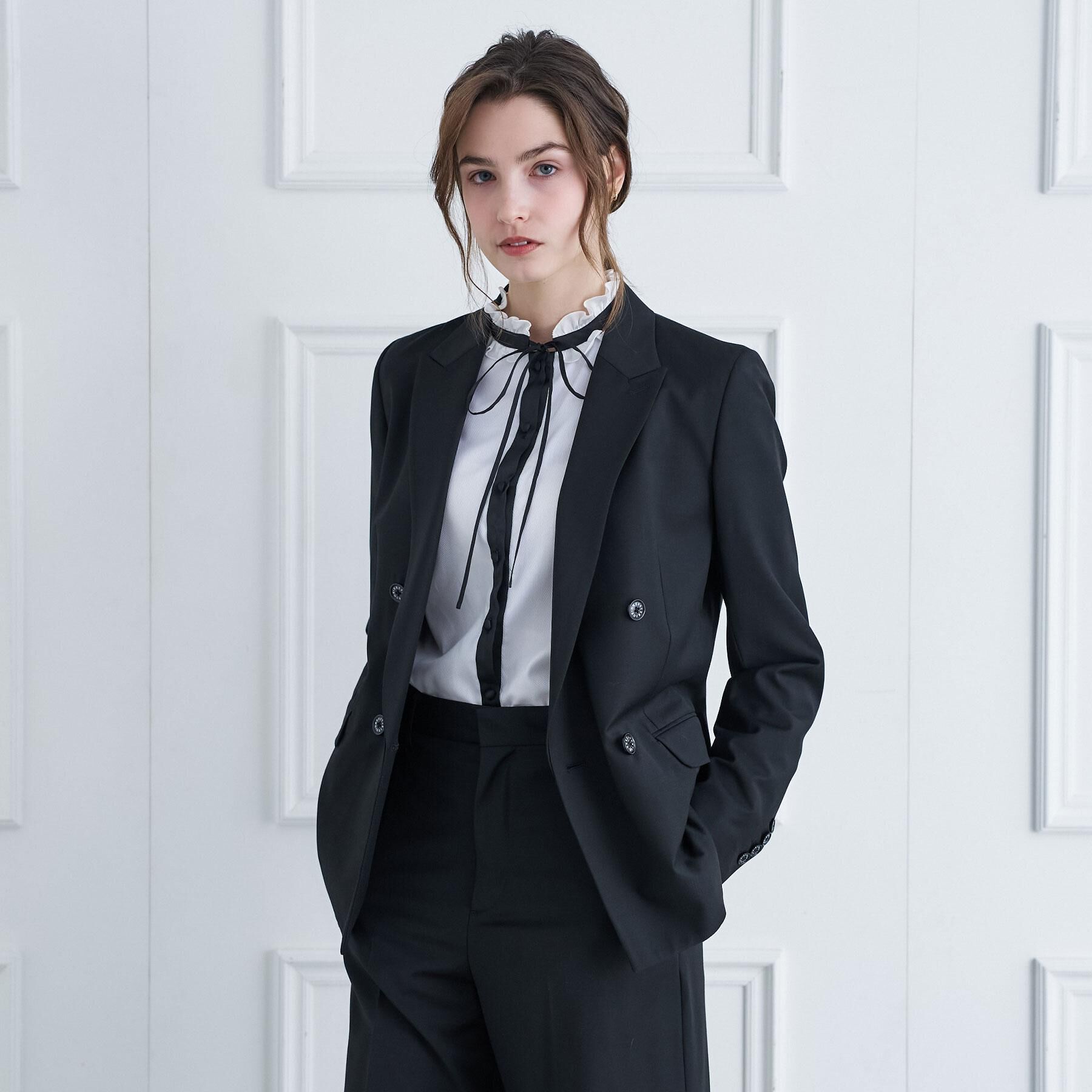 DRESSTERIOR「【セットアップ可】ピークドダブルライトストレッチジャケット」|テーラードジャケット|