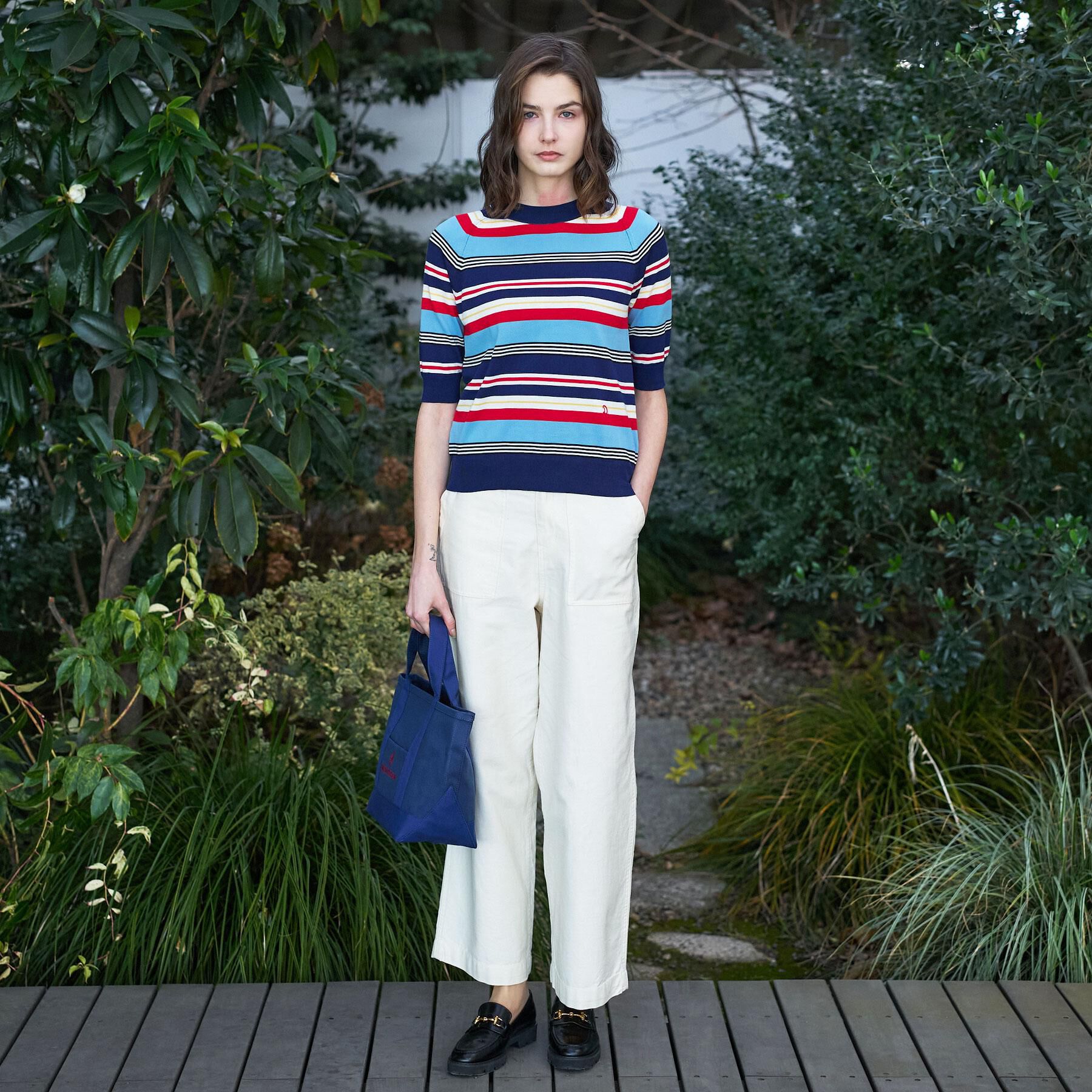 DRESSTERIOR「【大人MUSE5月号掲載】コットンシルクマルチボーダーニット」|ニット・セーター|