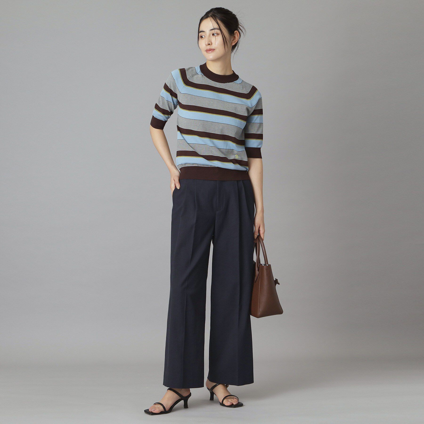 DRESSTERIOR「【大人MUSE5月号掲載】コットンシルクマルチボーダーニット」|ニット・セーター|