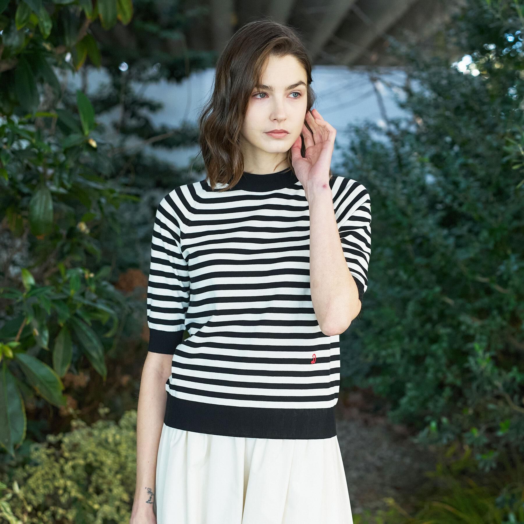 DRESSTERIOR「【大人MUSE5月号掲載】コットンシルクマルチボーダーニット」|ニット・セーター|