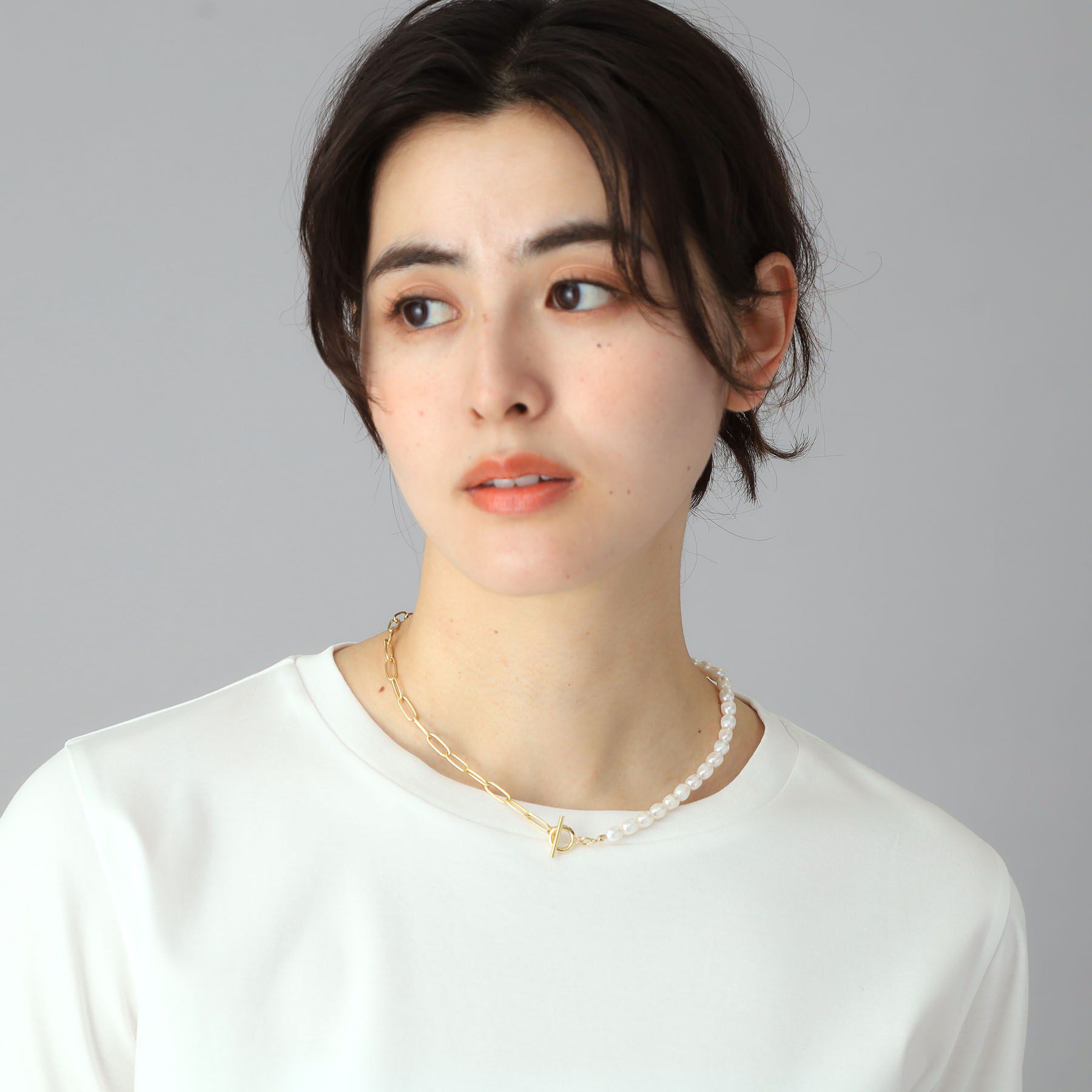 DRESSTERIOR「淡水パール&times;チェーンネックレス」|ネックレス|