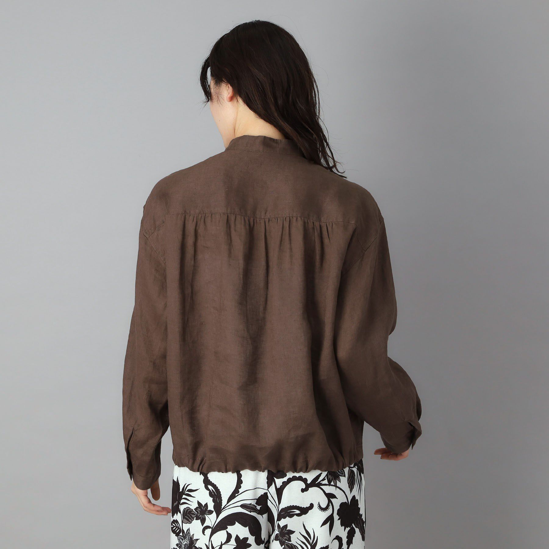 DRESSTERIOR「ストライプリネン ドロストシャツ」|シャツ・ブラウス|