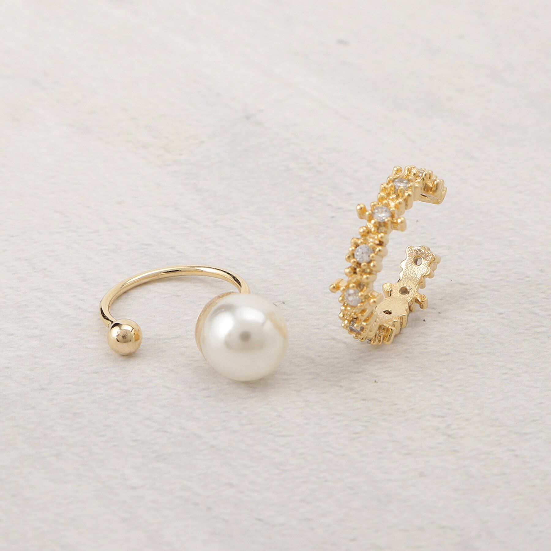 grove「デザインイヤカフセット」|イヤリング|ゴールド(107)