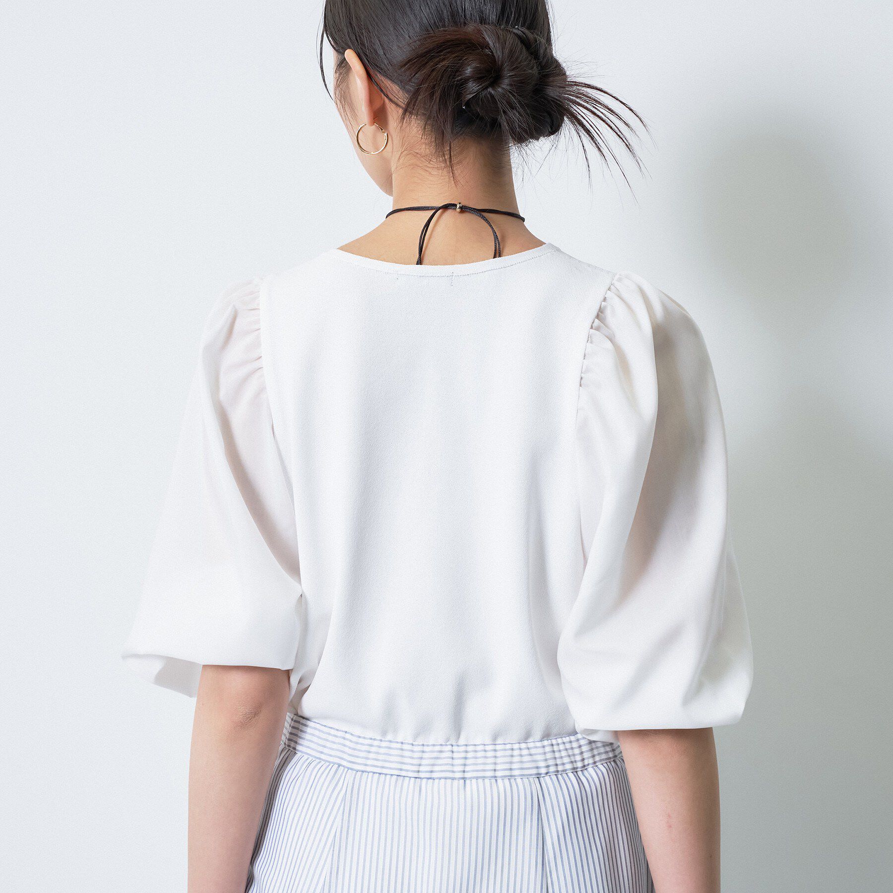 INDIVI「【洗える／袖丈調整可能】シャツコンビニット」|ニット・セーター|