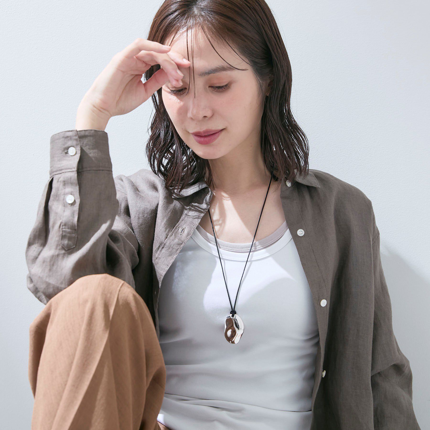 INDIVI「【長さ調整自由】ニュアンスモチーフ コードペンダント」|ネックレス|