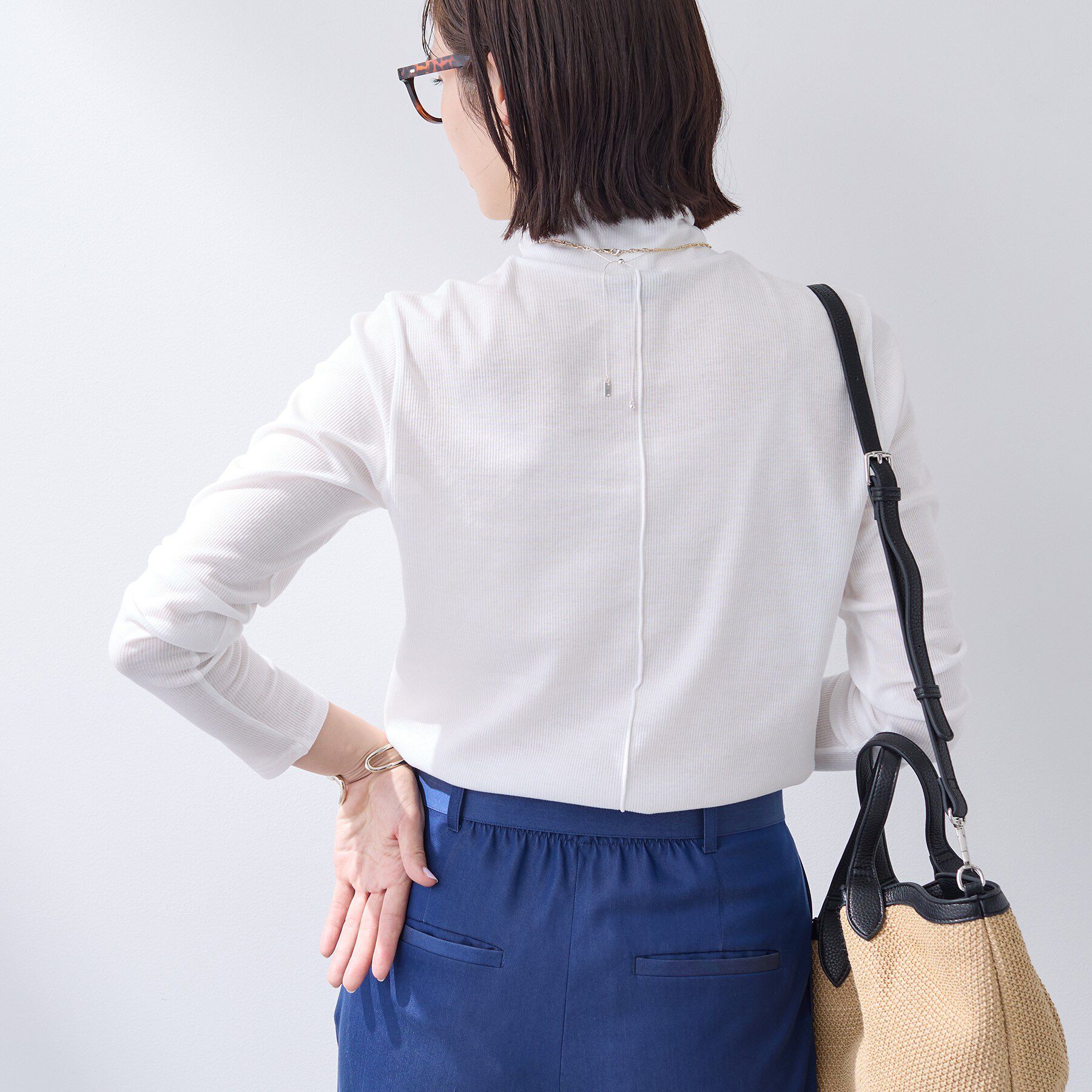 INDIVI「【インナーとして使える／通気性◎】テレコジャージトップス」|Tシャツ・カットソー|