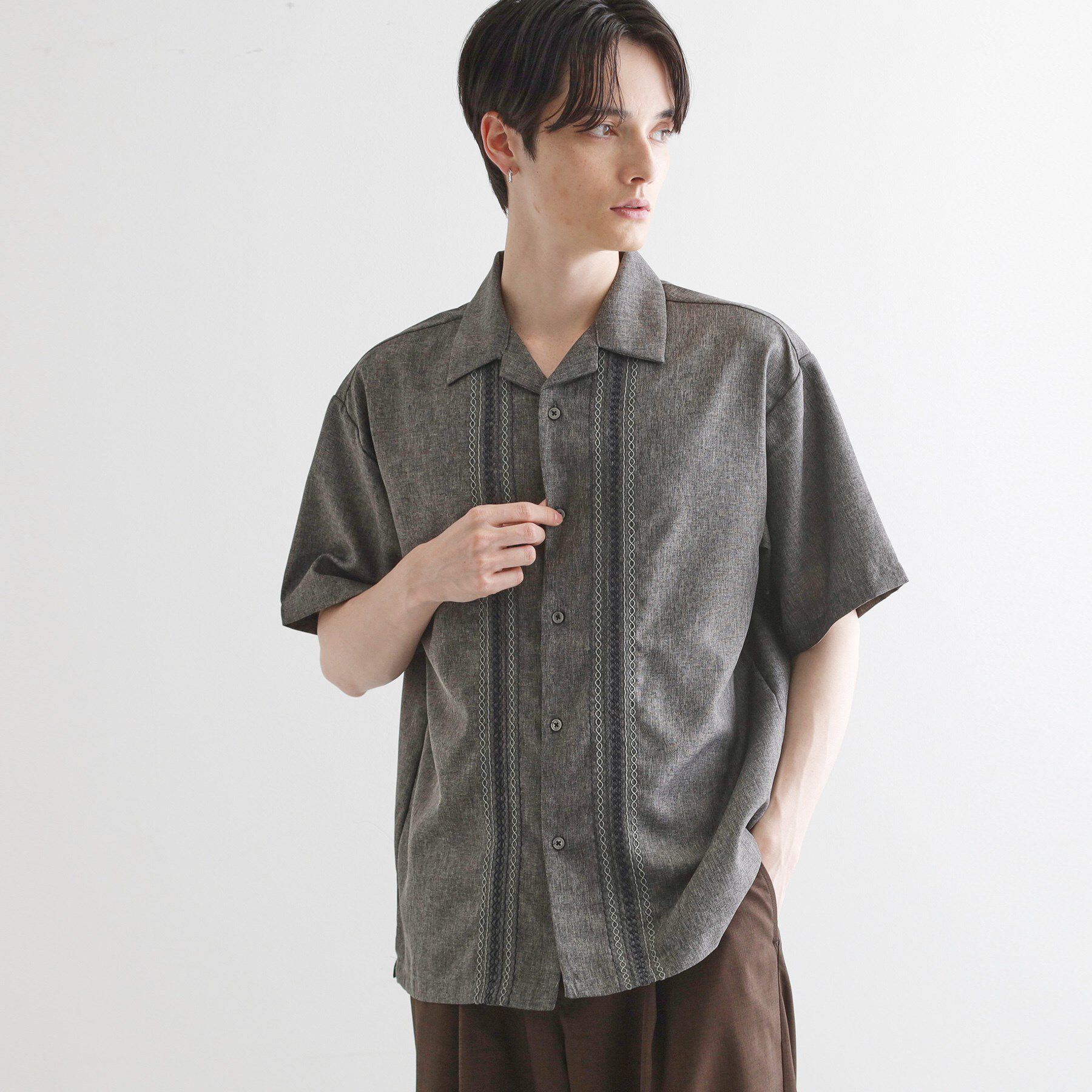 tk.TAKEO KIKUCHI「コード刺繍シャツ」|シャツ・ブラウス|