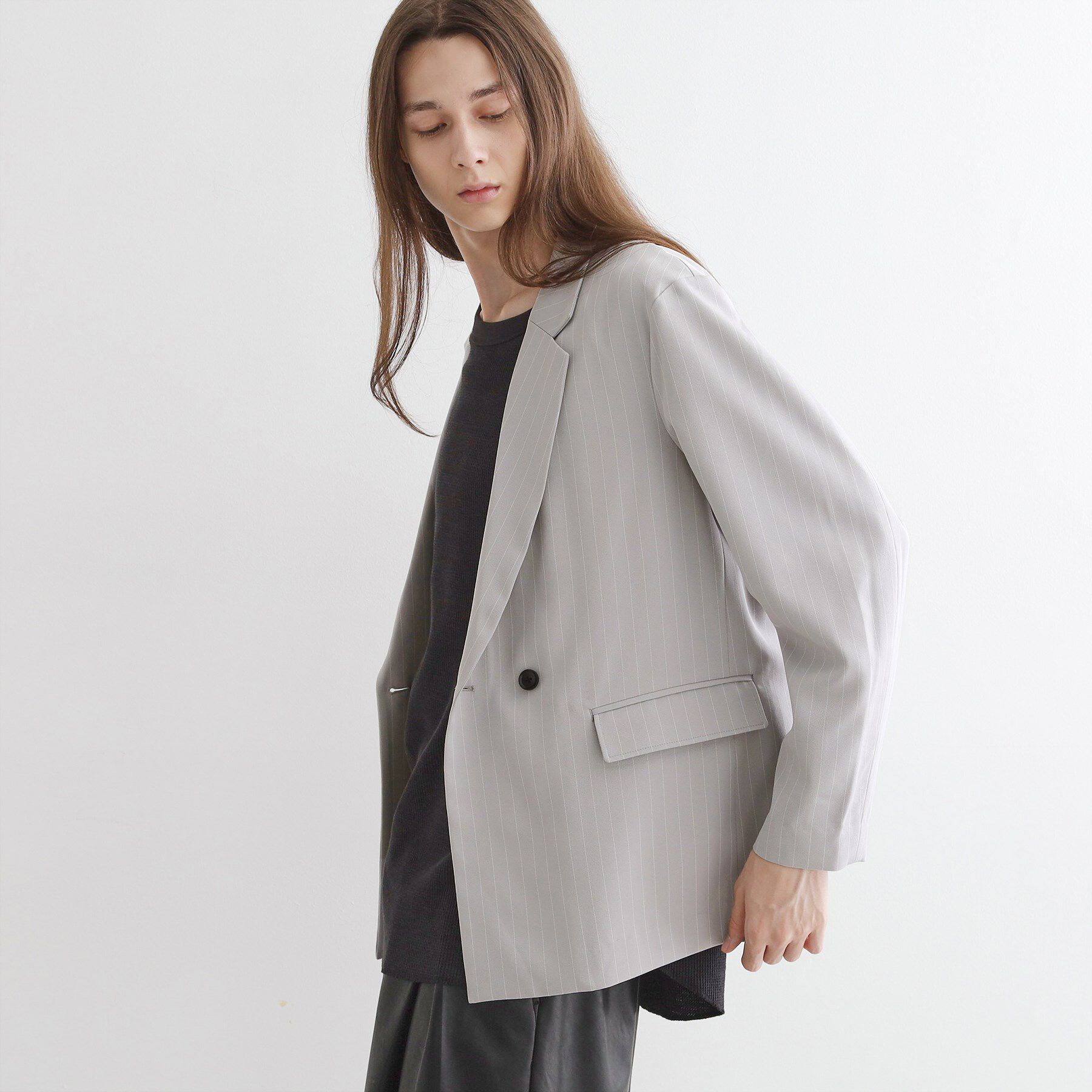 tk.TAKEO KIKUCHI「【セットアップ対応】ピンストライプルーズジャケット」|テーラードジャケット|