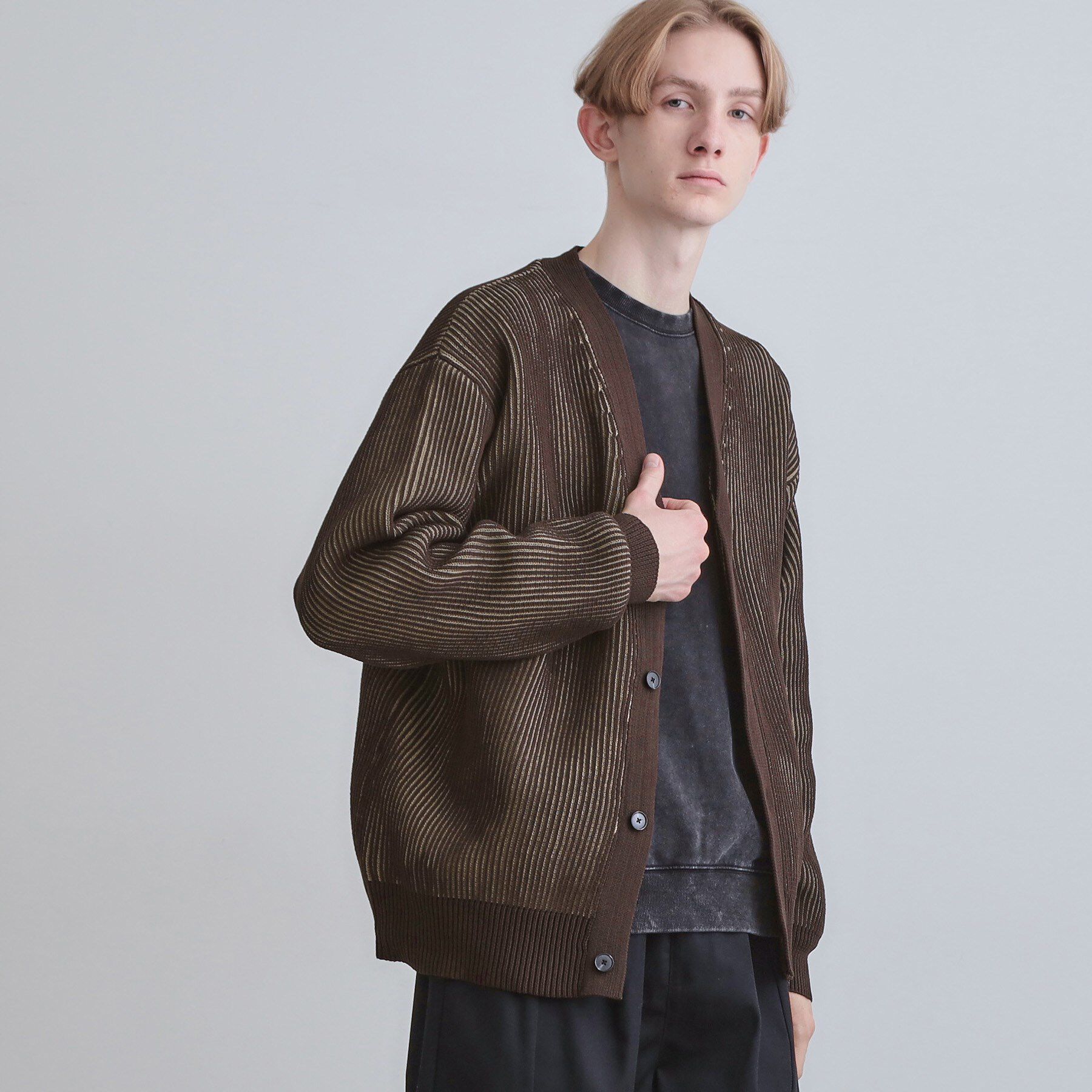 tk.TAKEO KIKUCHI「プレーティングカーディガン」|カーディガン|