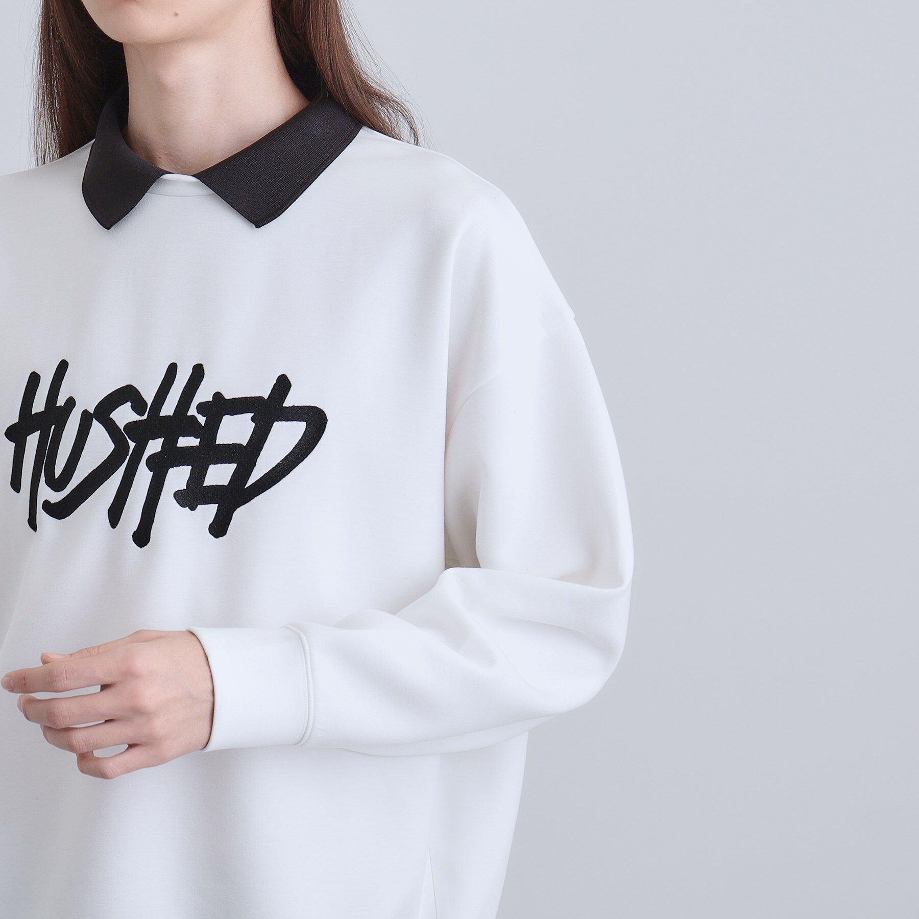 tk.TAKEO KIKUCHI「レタードエンブロレイヤーカラーカットソー」|パーカー|