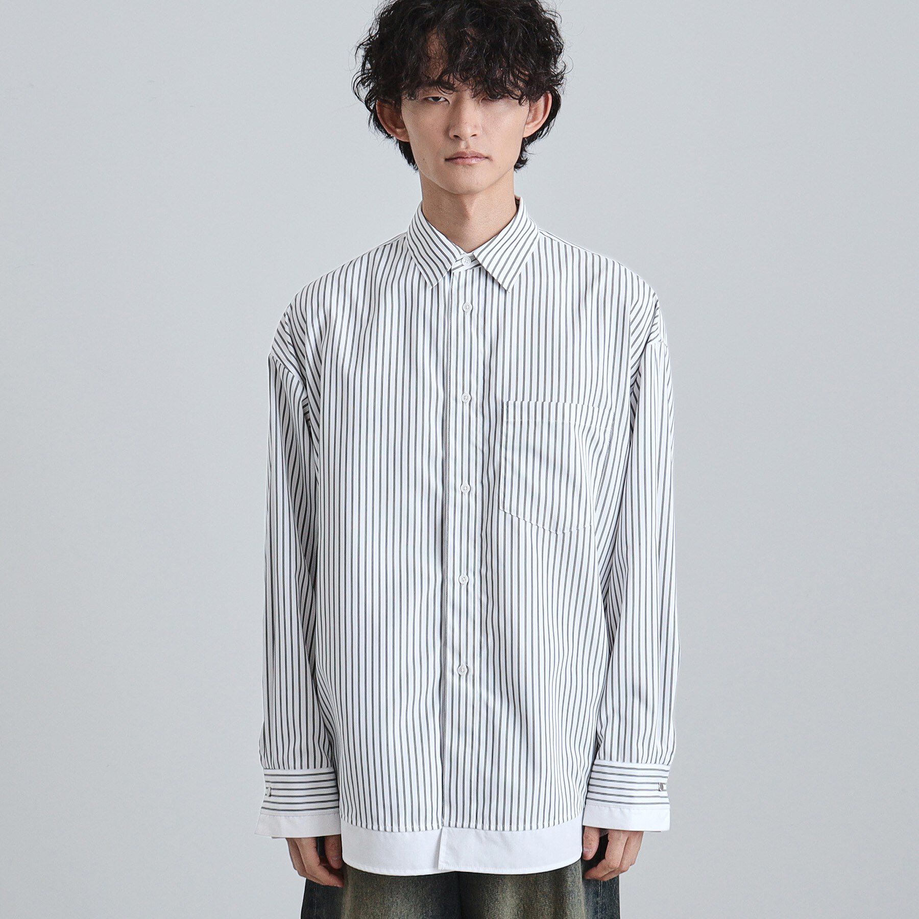 tk.TAKEO KIKUCHI「レイヤードストライプシャツ」|シャツ・ブラウス|