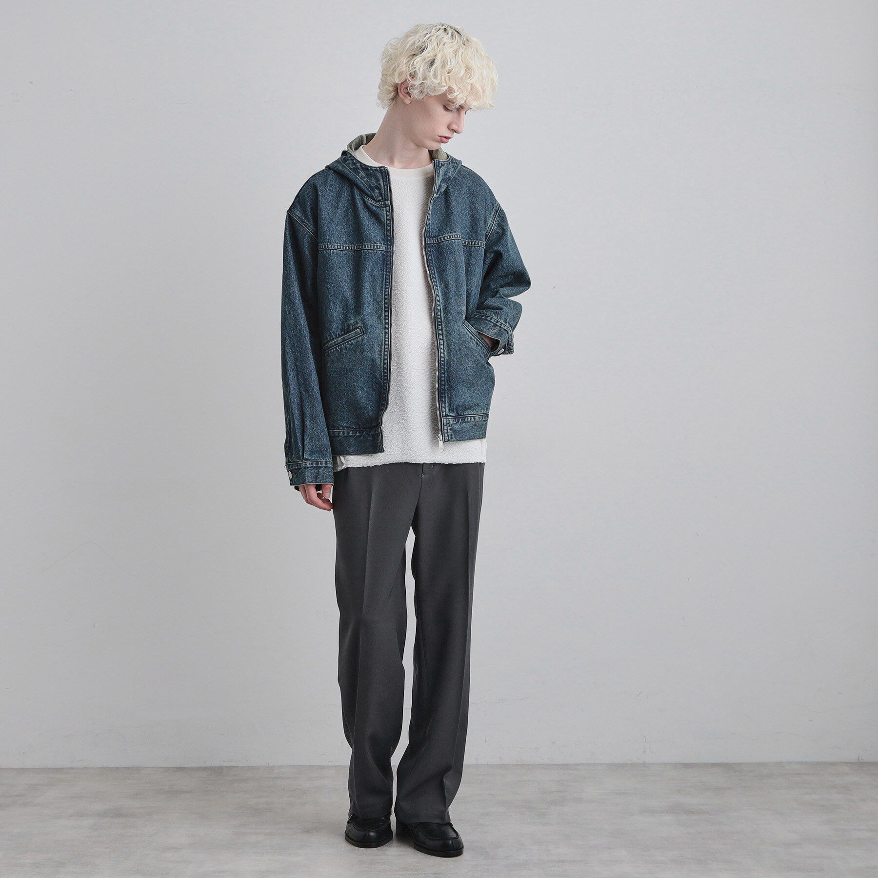 tk.TAKEO KIKUCHI「【セットアップ対応】デニムフードブルゾン」|ブルゾン・スタジャン|