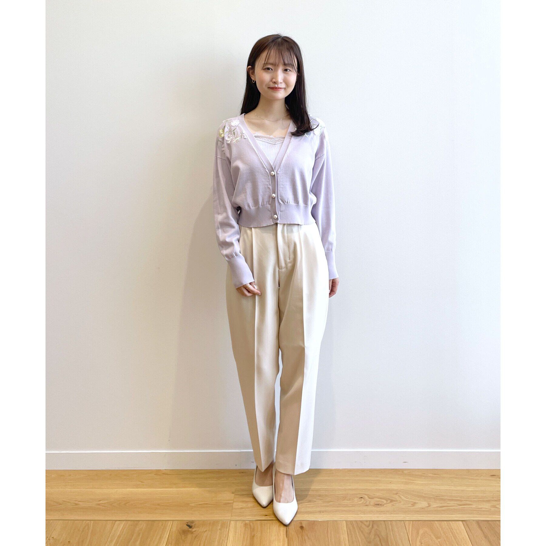 index「丸胴編み レースキャミソール」|キャミソール|