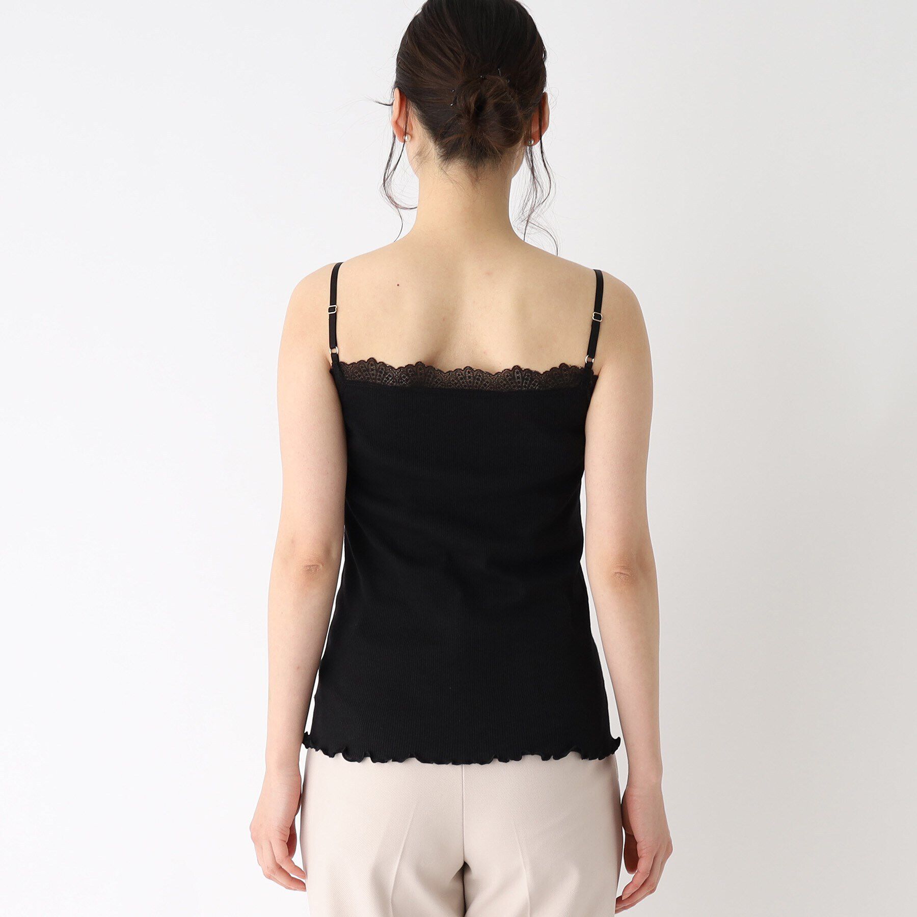 index「丸胴編み レースキャミソール」|キャミソール|