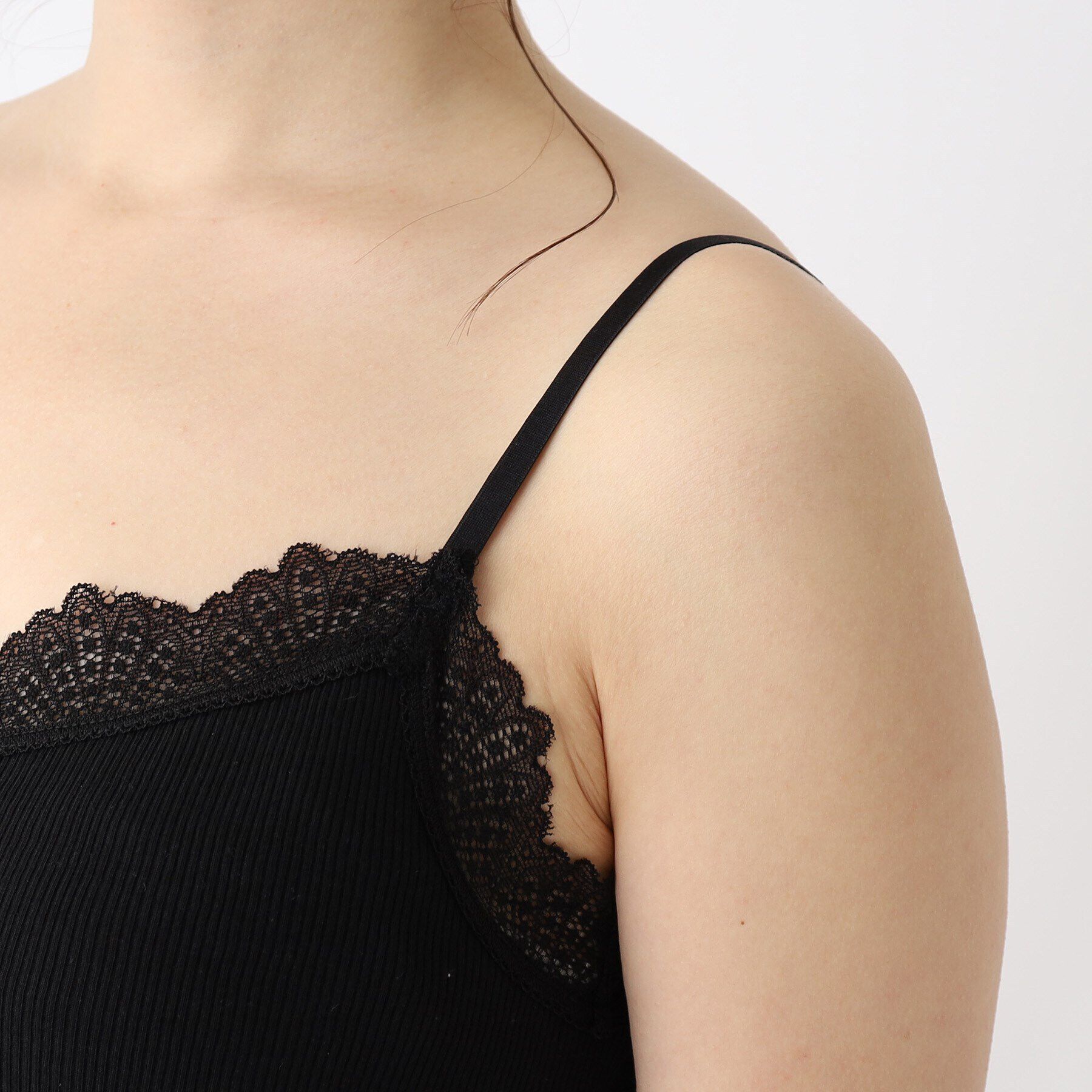 index「丸胴編み レースキャミソール」|キャミソール|