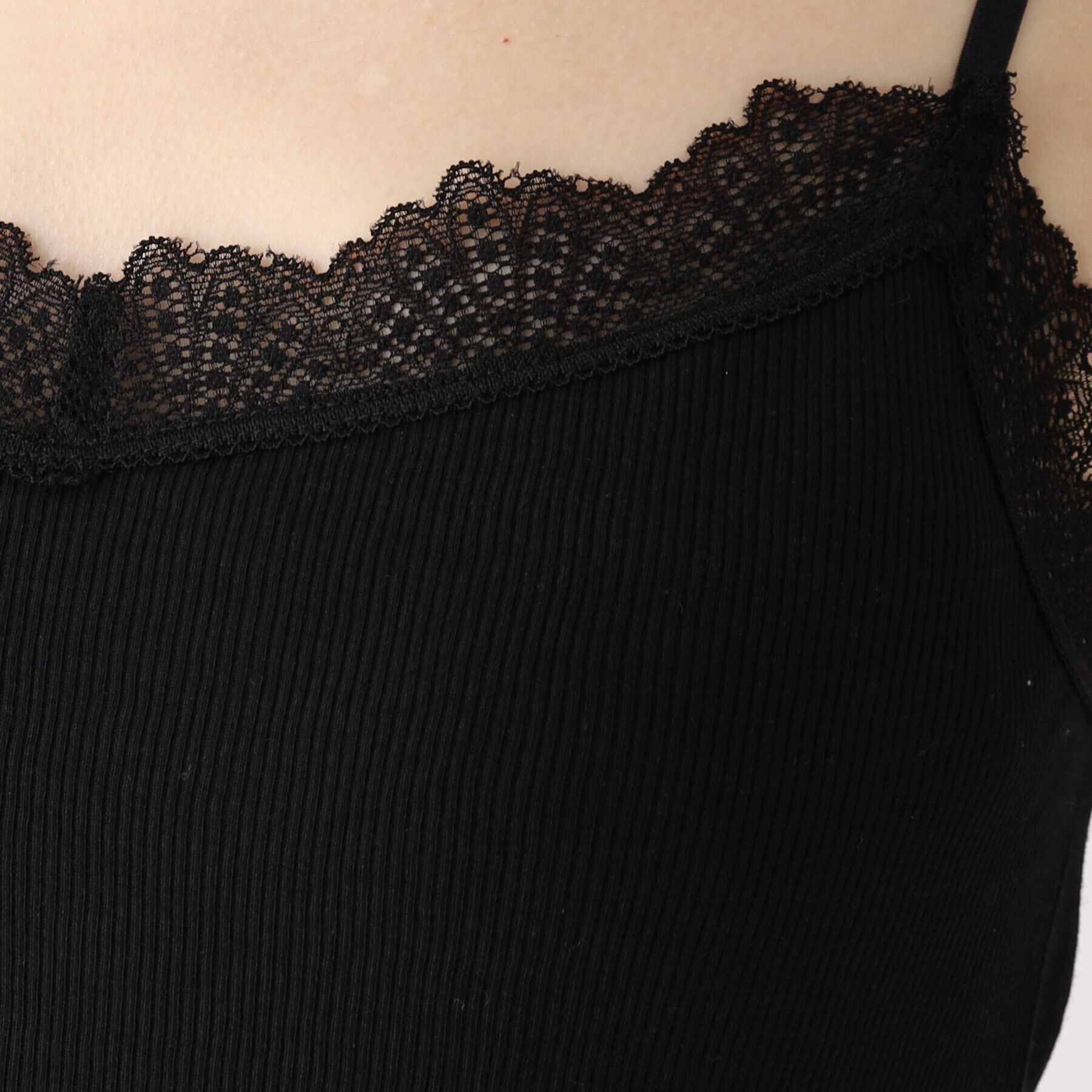 index「丸胴編み レースキャミソール」|キャミソール|