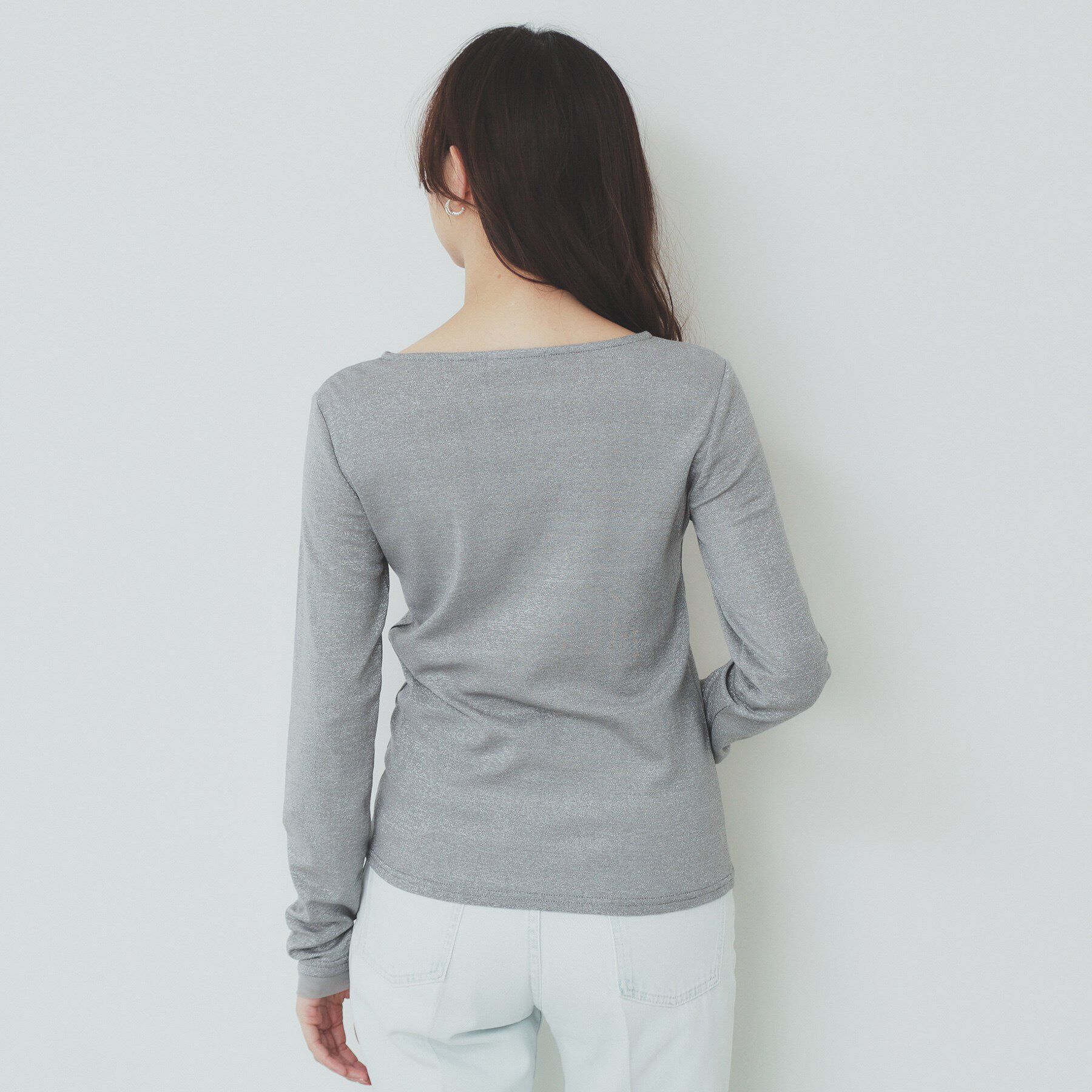 index「ラメシアーチュールトップス【洗濯機洗い可】」|Tシャツ・カットソー|