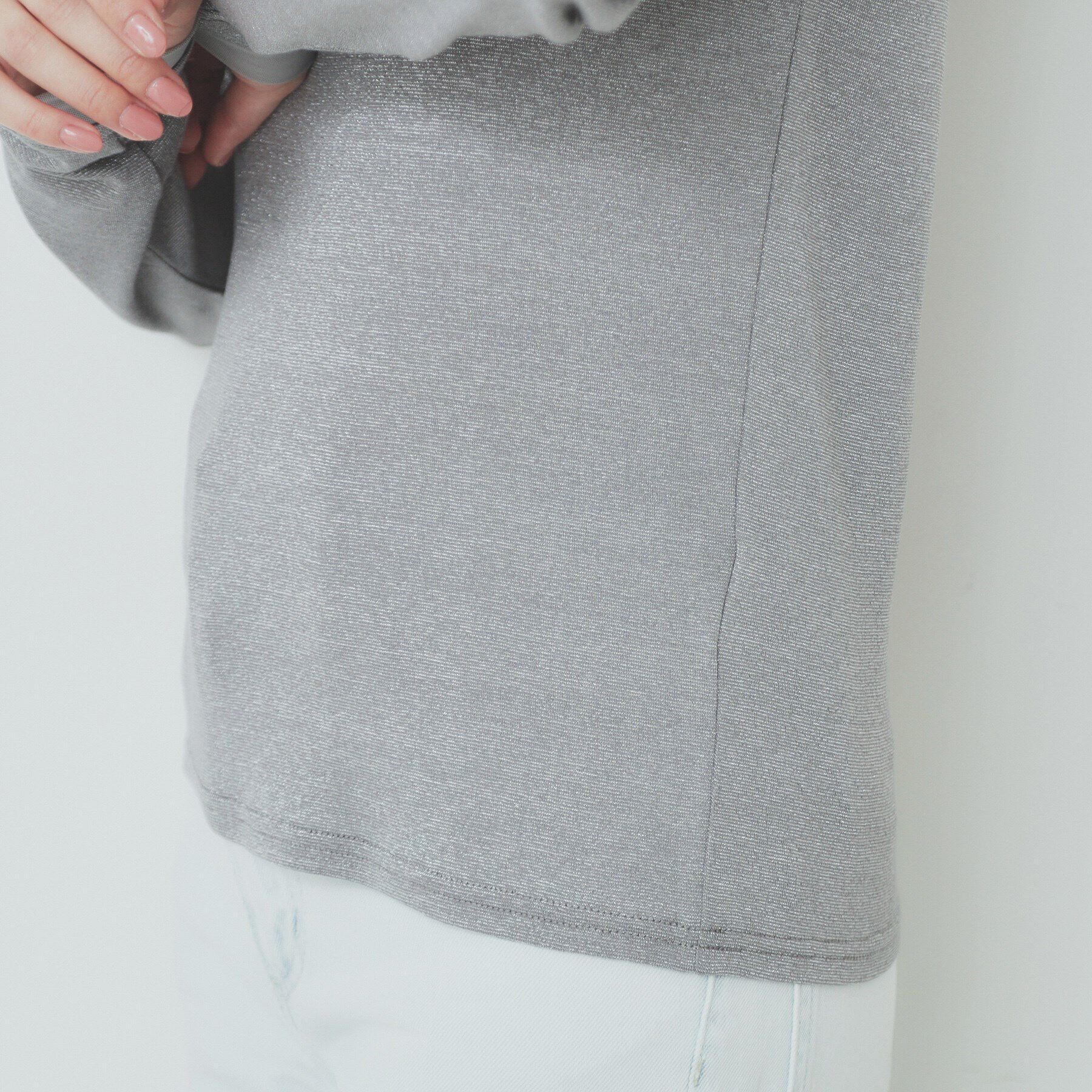 index「ラメシアーチュールトップス【洗濯機洗い可】」|Tシャツ・カットソー|