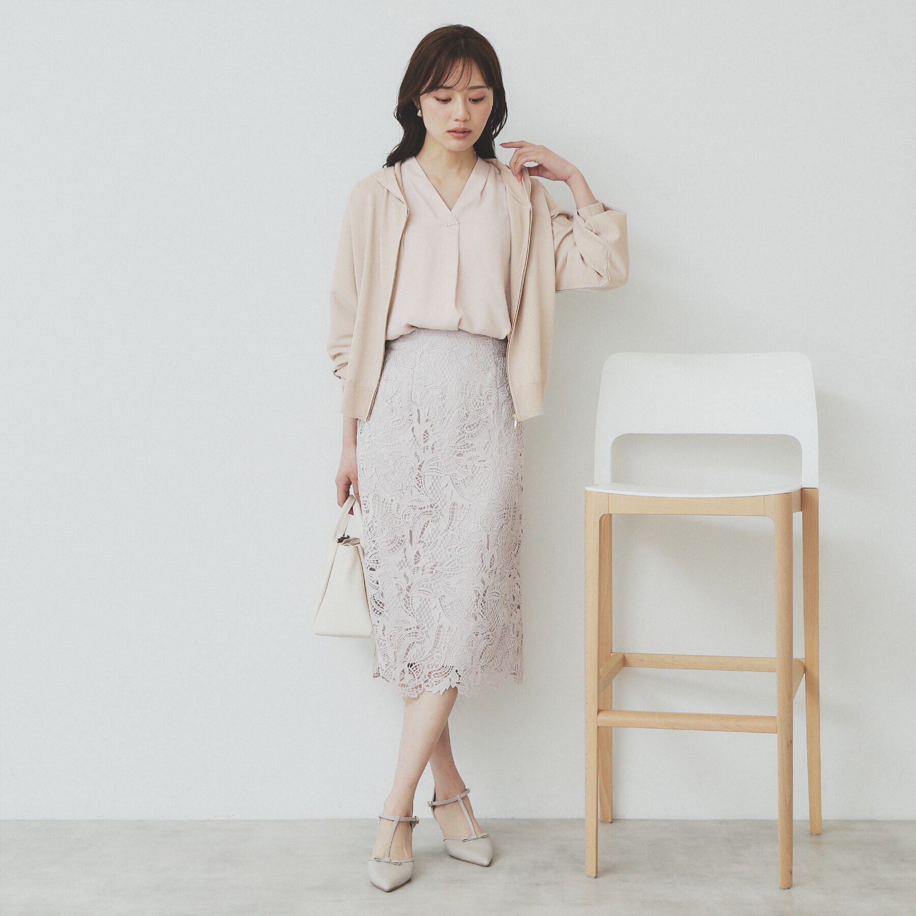 index「ドルマンジップラメパーカ【洗濯機洗い可】」|パーカー|