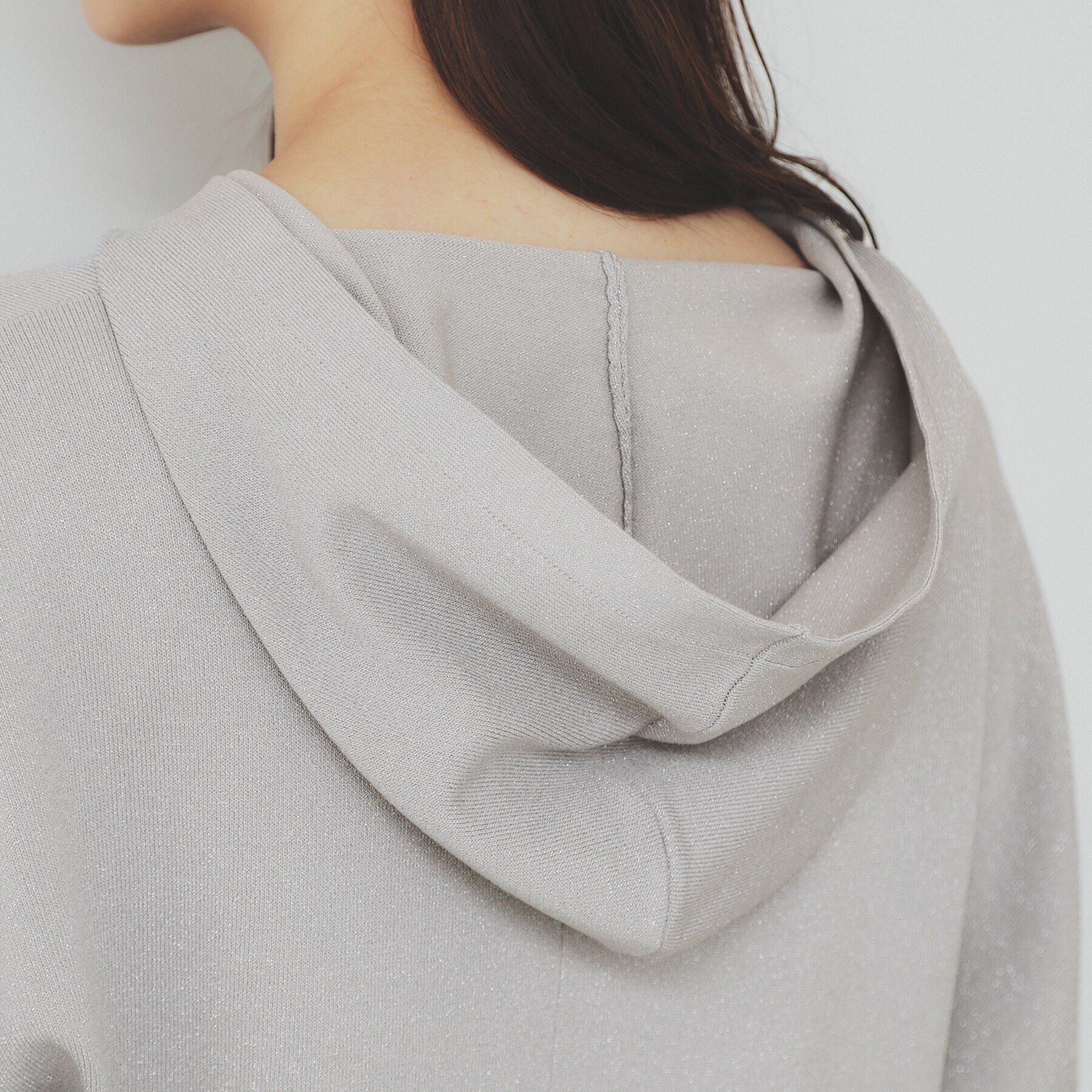 index「ドルマンジップラメパーカ【洗濯機洗い可】」|パーカー|