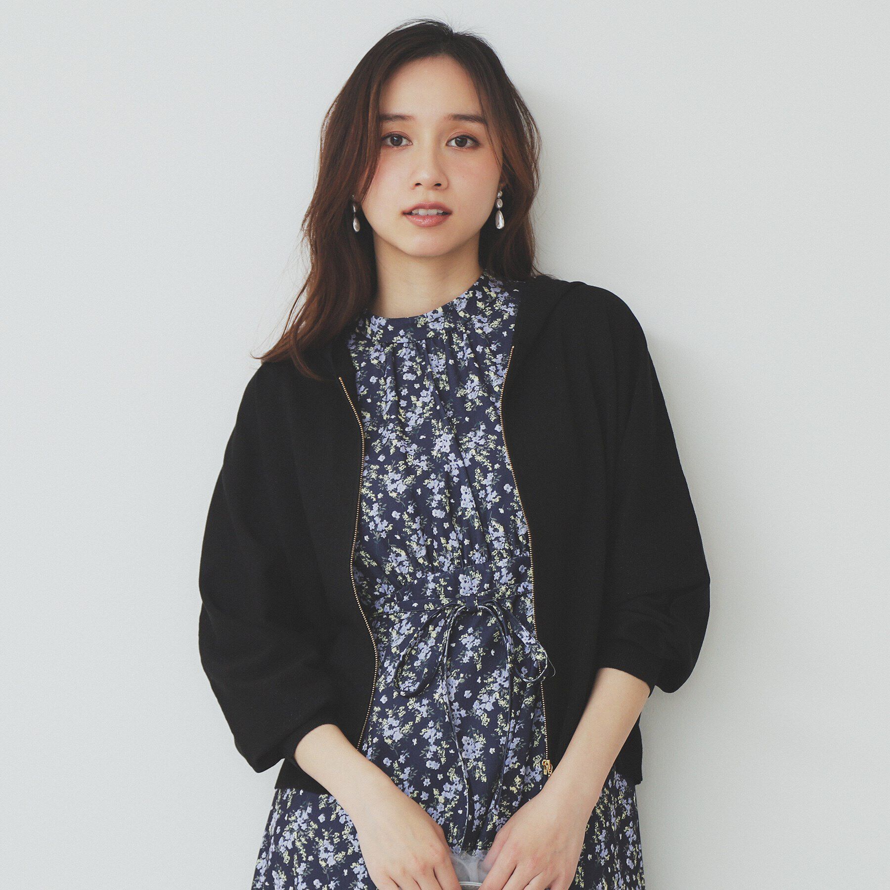 index「ドルマンジップラメパーカ【洗濯機洗い可】」|パーカー|