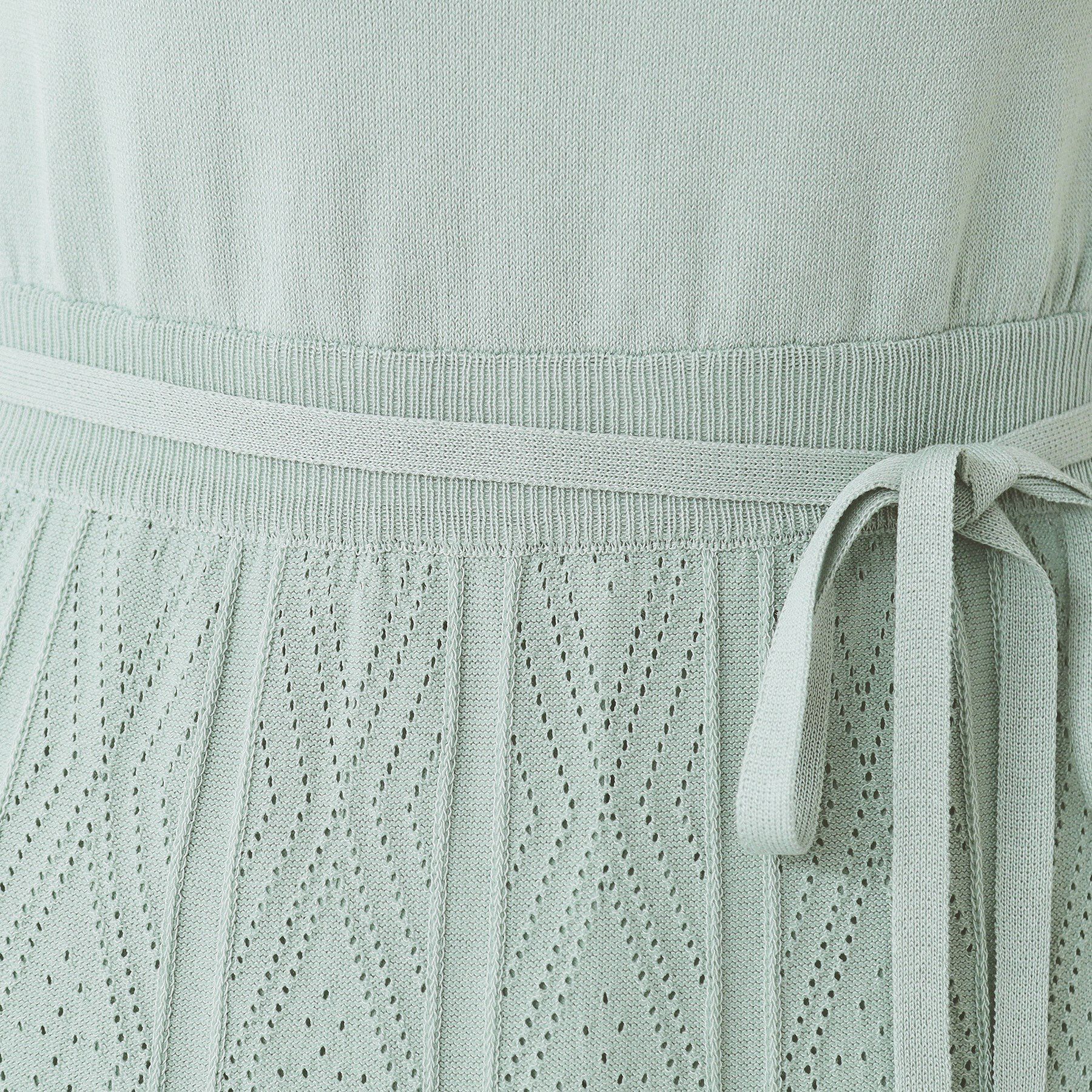 index「柄編みボーダーラインニットワンピース【洗濯機洗い可】」|ワンピース|