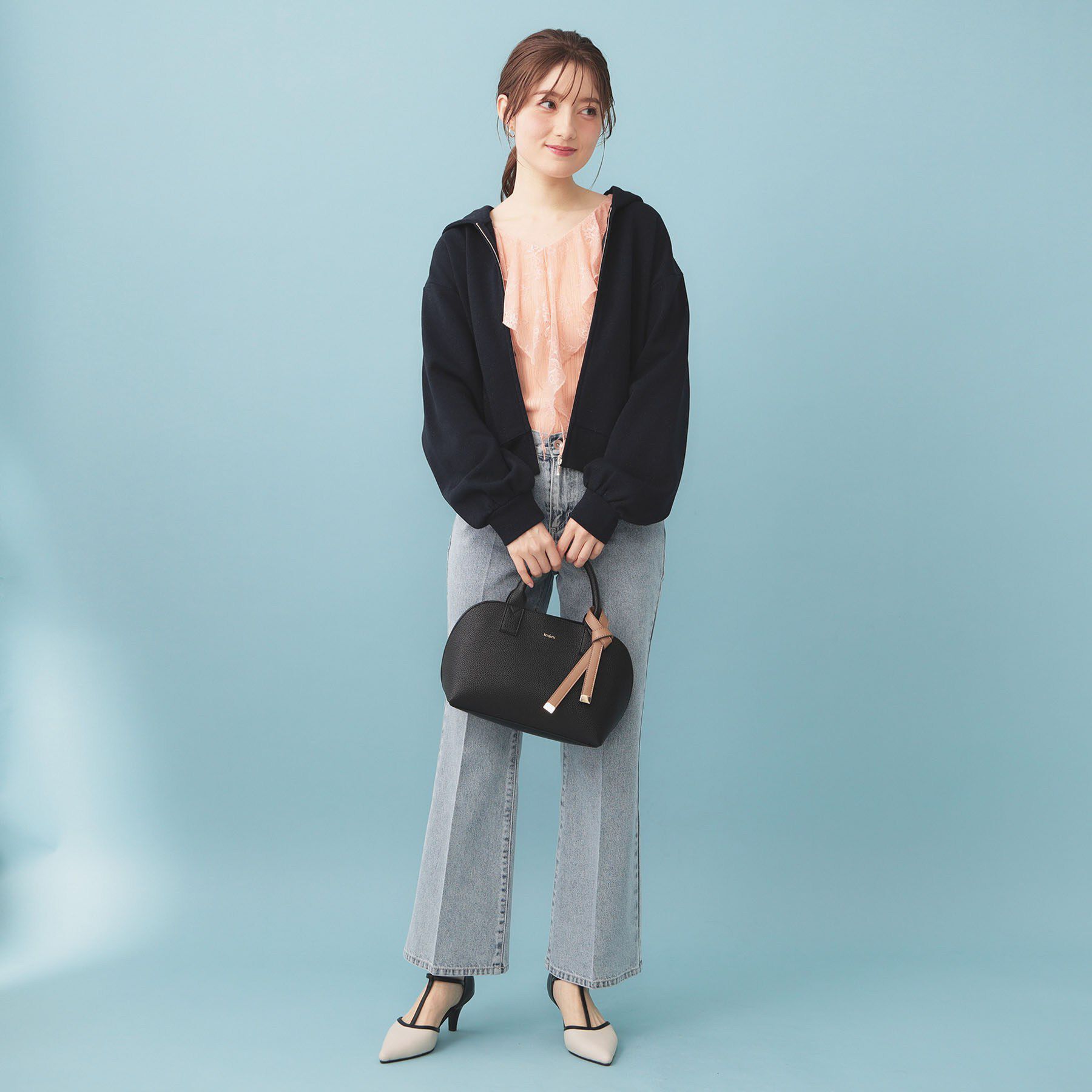 index「ラメ裏毛コンパクトジップパーカー【洗濯機OK】」|パーカー|