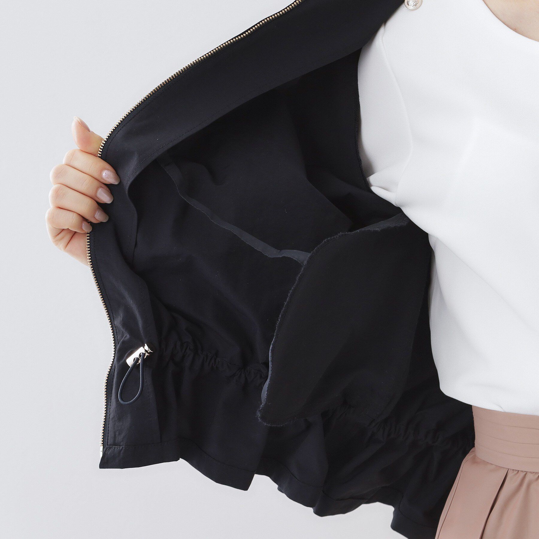 index「スタンドカラーペプラムブルゾン【洗濯機OK】」|ブルゾン・スタジャン|