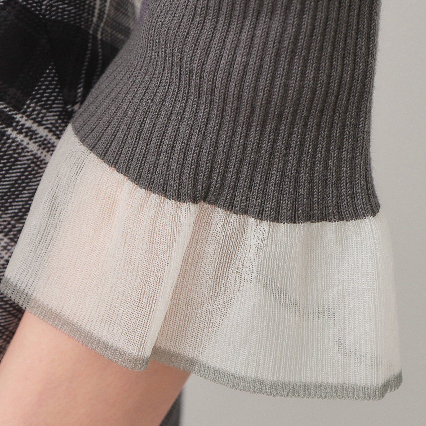 index「リブシアーフレアスリーブニット/オーガニックコットン【洗える/UVケア】」|ニット・セーター|