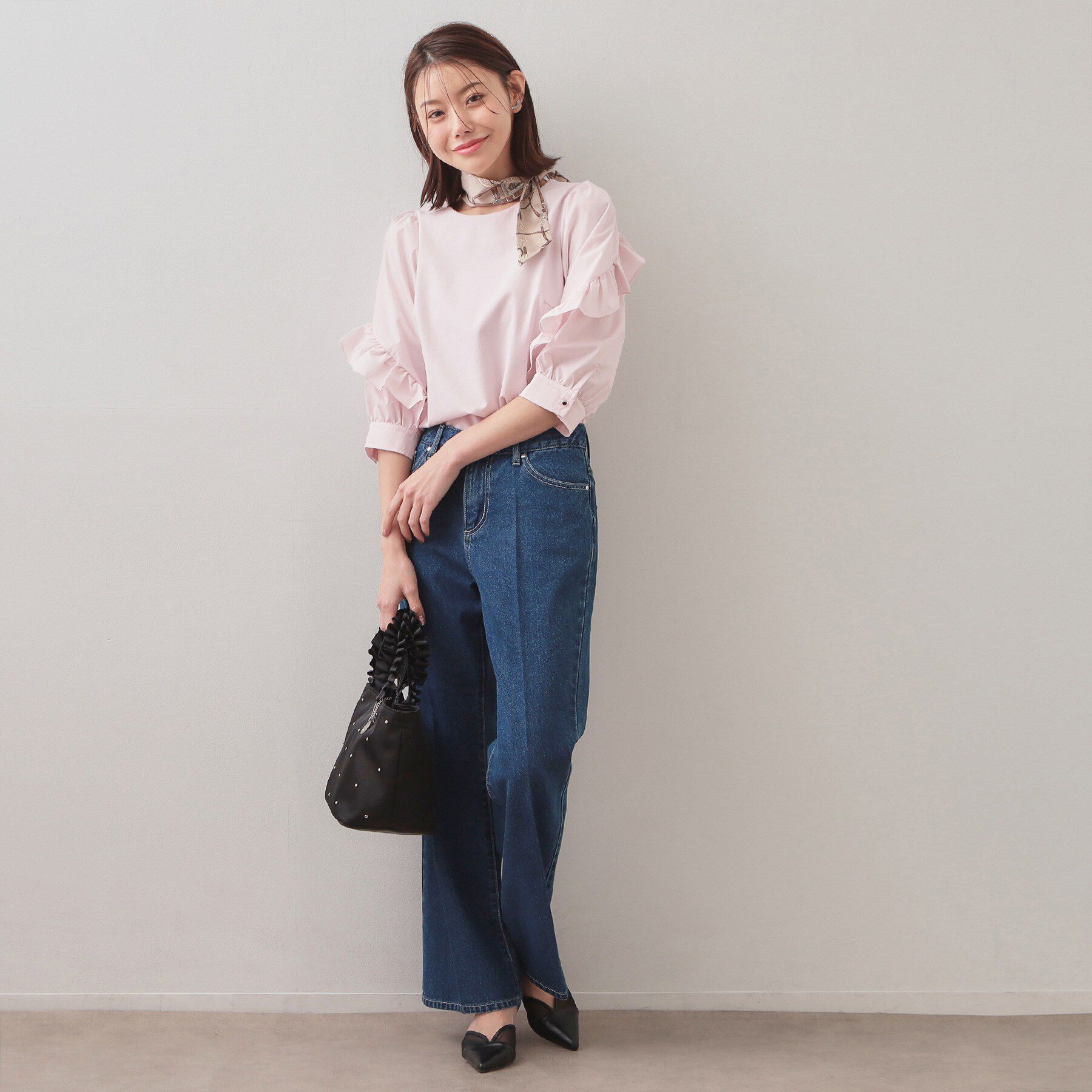 index「フリルスリーブドッキングポンチトップス【洗濯機OK】」|Tシャツ・カットソー|