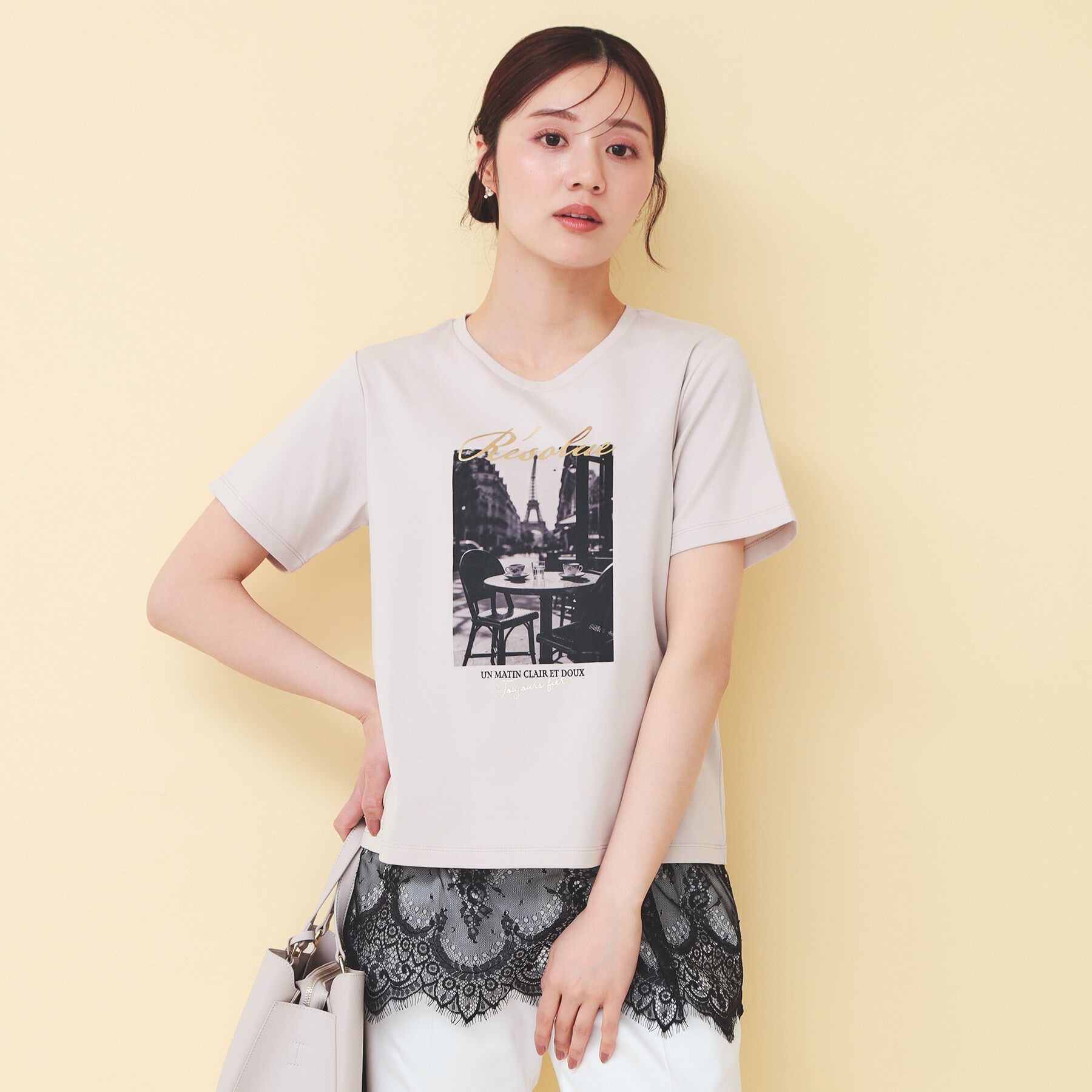 index「サテンレースキャミソール【洗濯機OK】」|キャミソール|