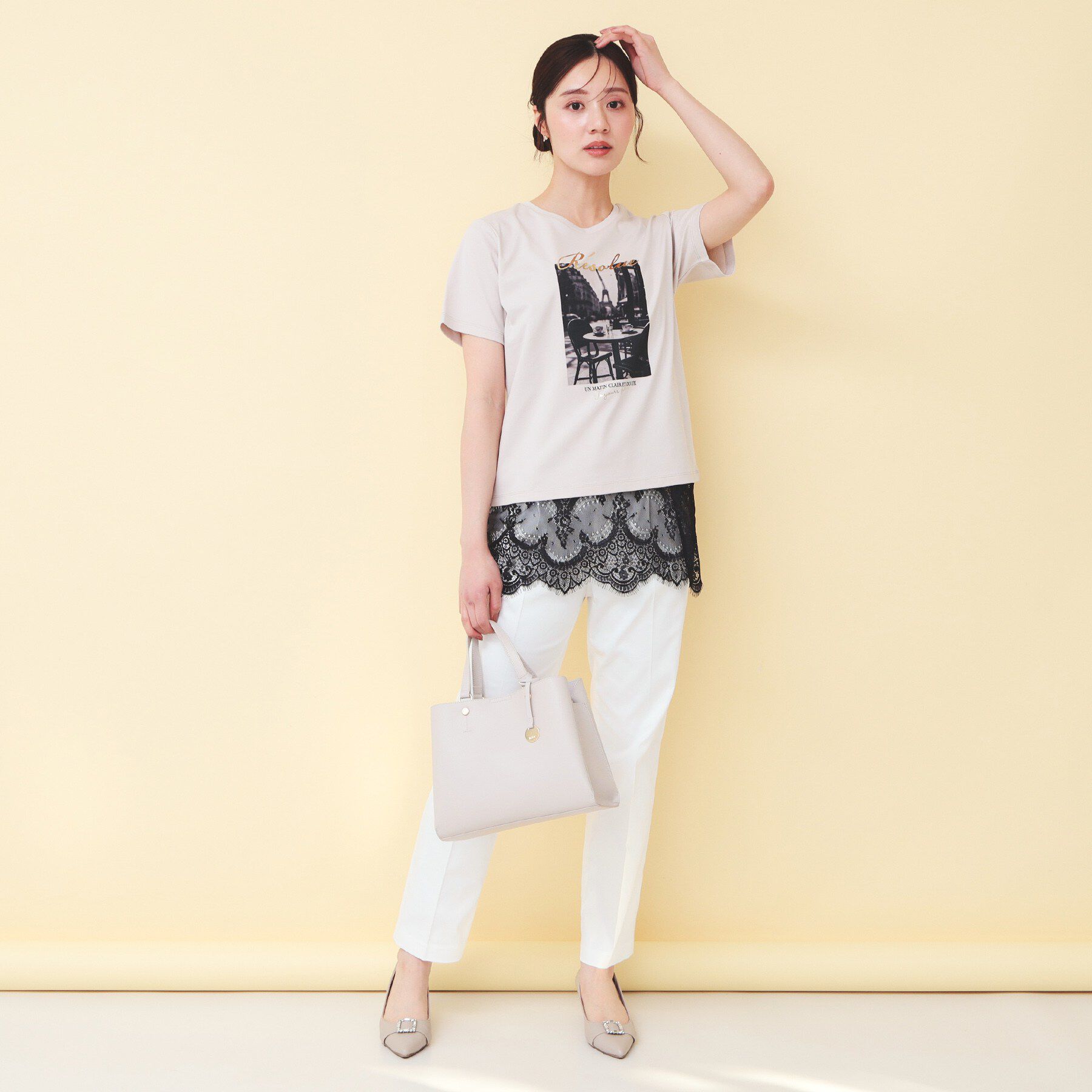 index「サテンレースキャミソール【洗濯機OK】」|キャミソール|