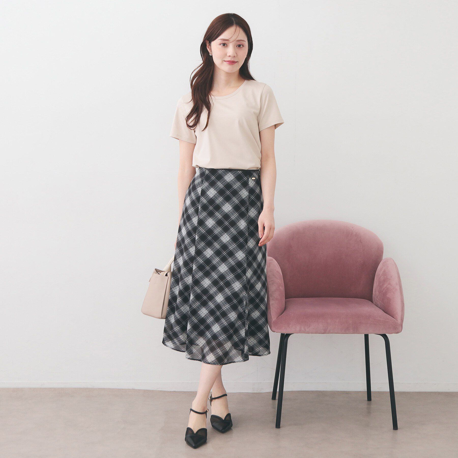 index「薄手なのに透けにくい！ベーシックTシャツ【洗濯機OK/接触冷感/吸水速乾/透け防止/UVケア】《S～」|Tシャツ・カットソー|