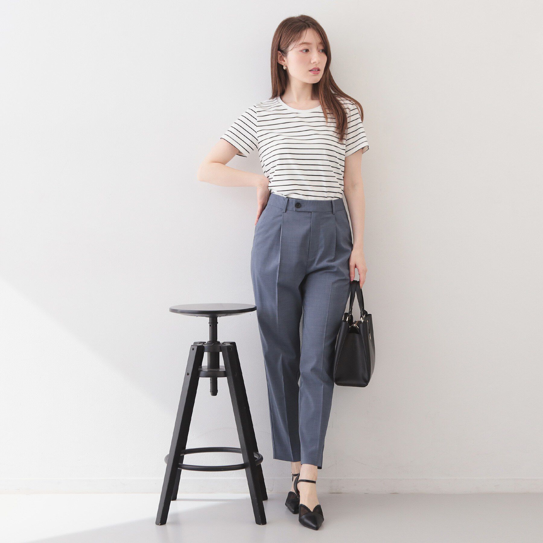 index「薄手なのに透けにくい！ベーシックTシャツ【洗濯機OK/接触冷感/吸水速乾/透け防止/UVケア】《S～」|Tシャツ・カットソー|