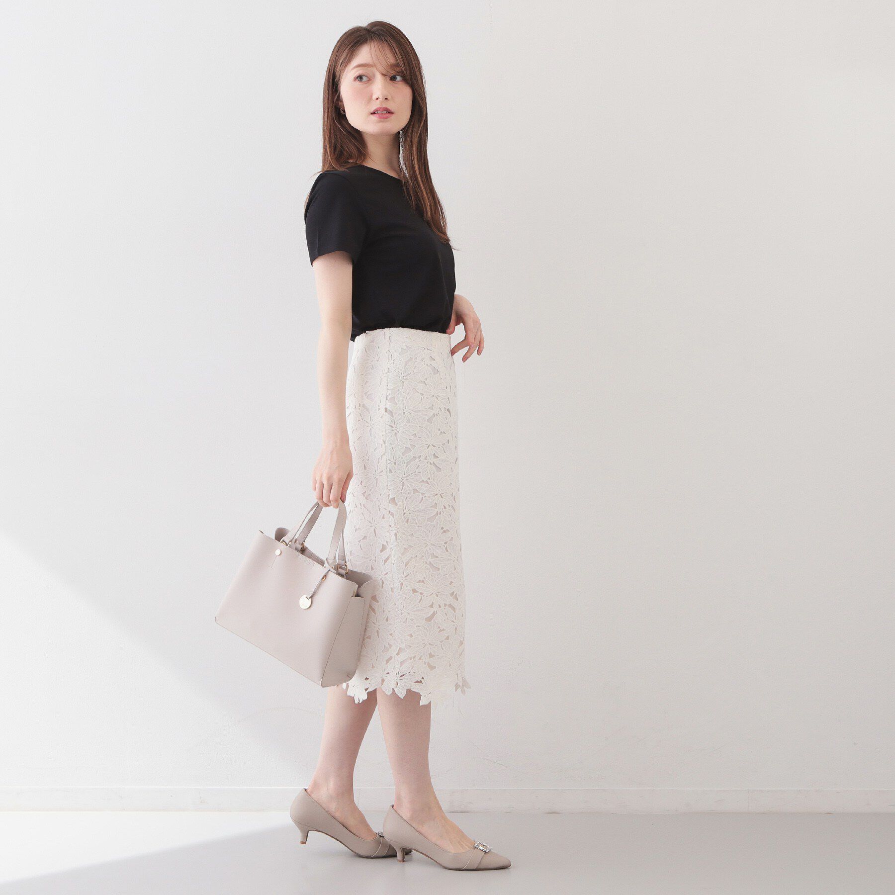 index「薄手なのに透けにくい！ベーシックTシャツ【洗濯機OK/接触冷感/吸水速乾/透け防止/UVケア】《S～」|Tシャツ・カットソー|