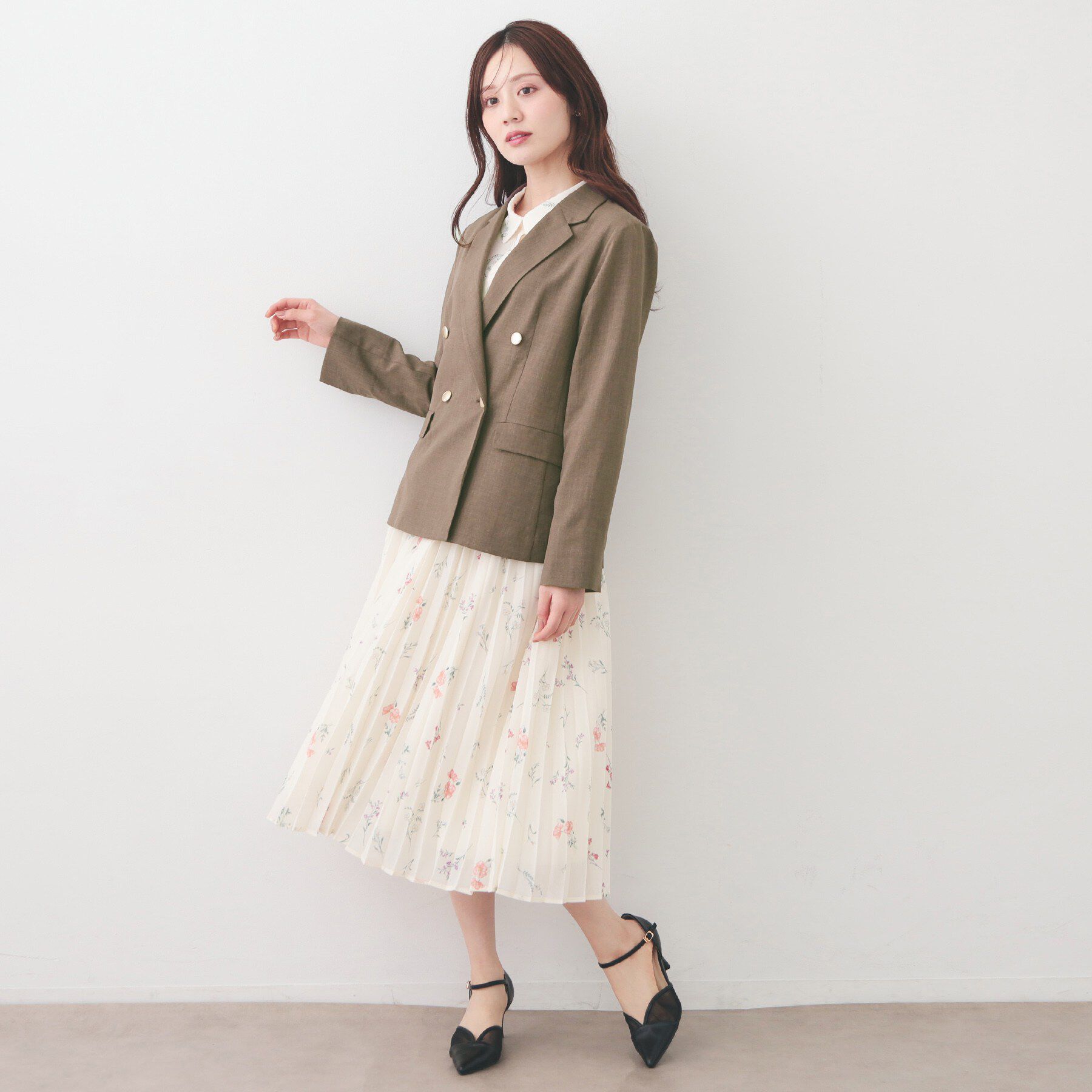 index「多機能ダブルブレストテーラードジャケット【洗濯機OK/接触冷感/吸水速乾/イージーアイロン/防シワ】」|テーラードジャケット|