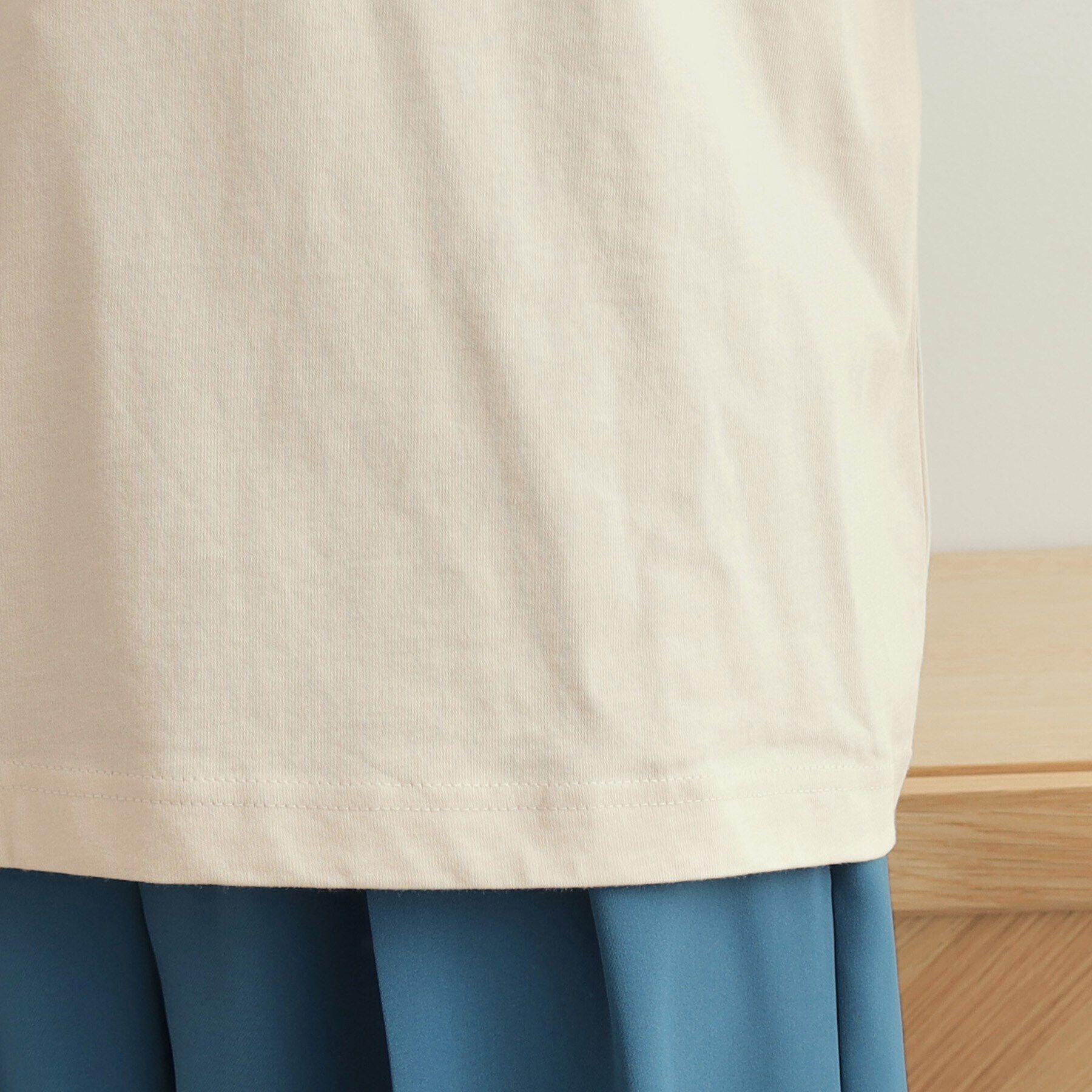 OPAQUE.CLIP「刺繍ロゴトップス【洗濯機洗い可】」|Tシャツ・カットソー|