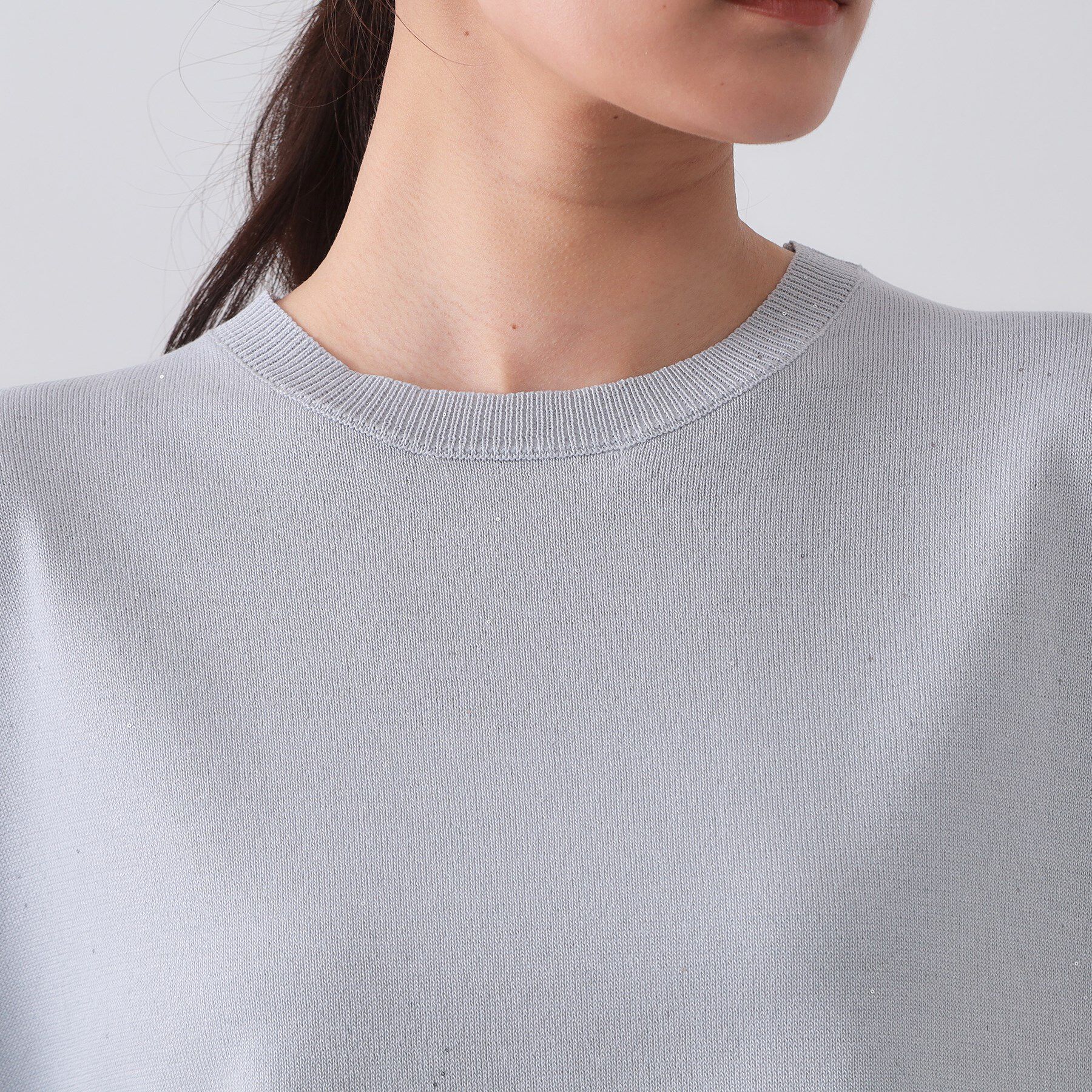 OPAQUE.CLIP「スパンコールサマーニット【洗濯機洗い可/抗ピル】」|ニット・セーター|