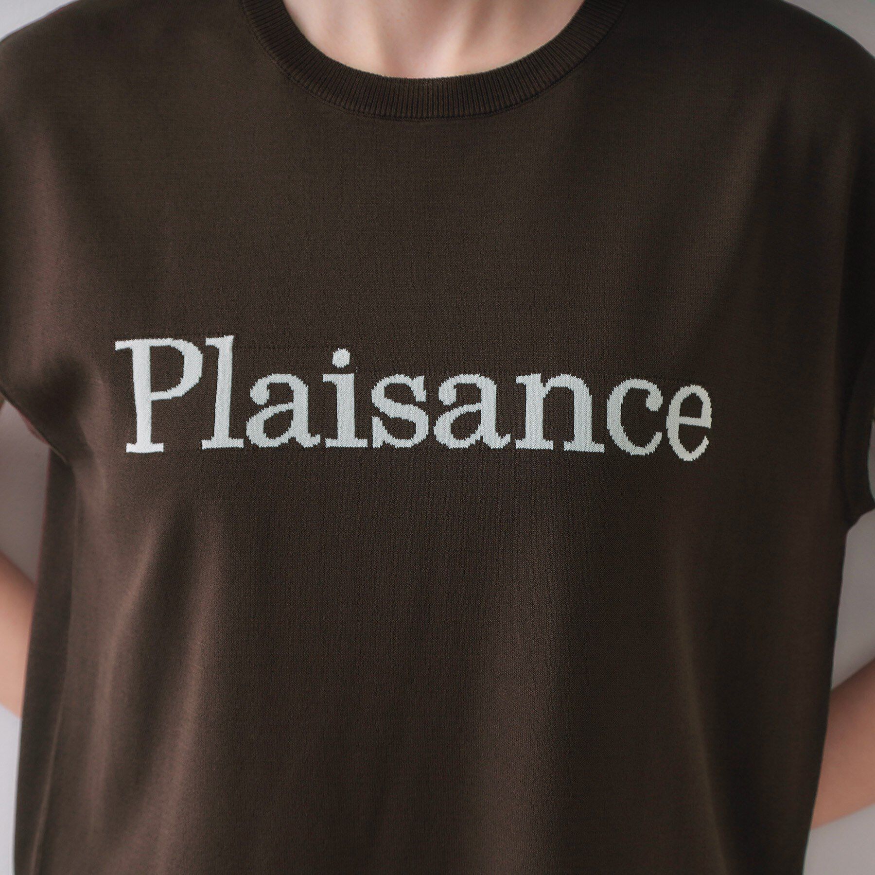 OPAQUE.CLIP「ロゴフレンチスリーブニット【洗濯機洗い可/UV/接触冷感/抗ピル】」|ニット・セーター|