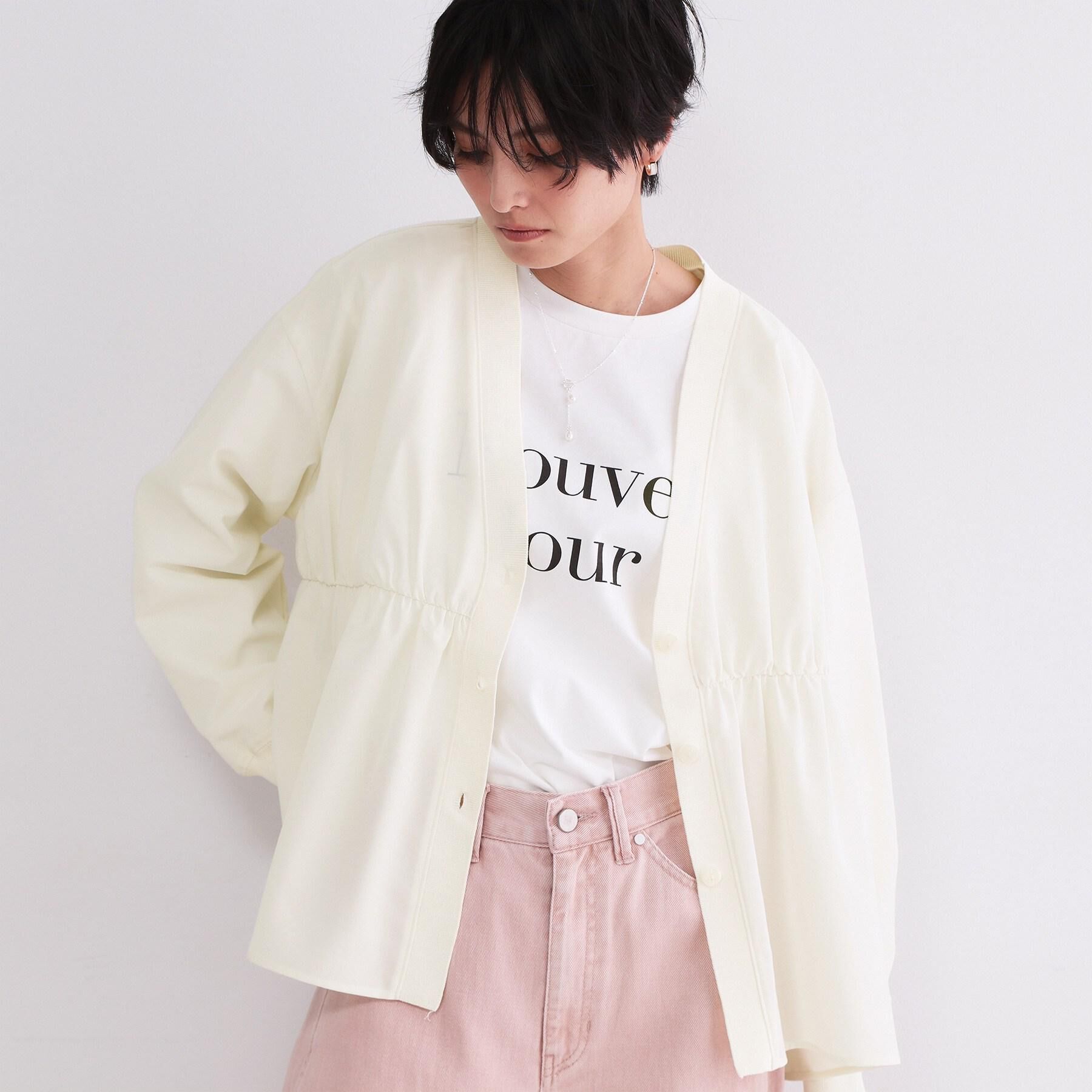 OPAQUE.CLIP「ブラウス風Vネックカーディガン【洗濯機OK】」|カーディガン|