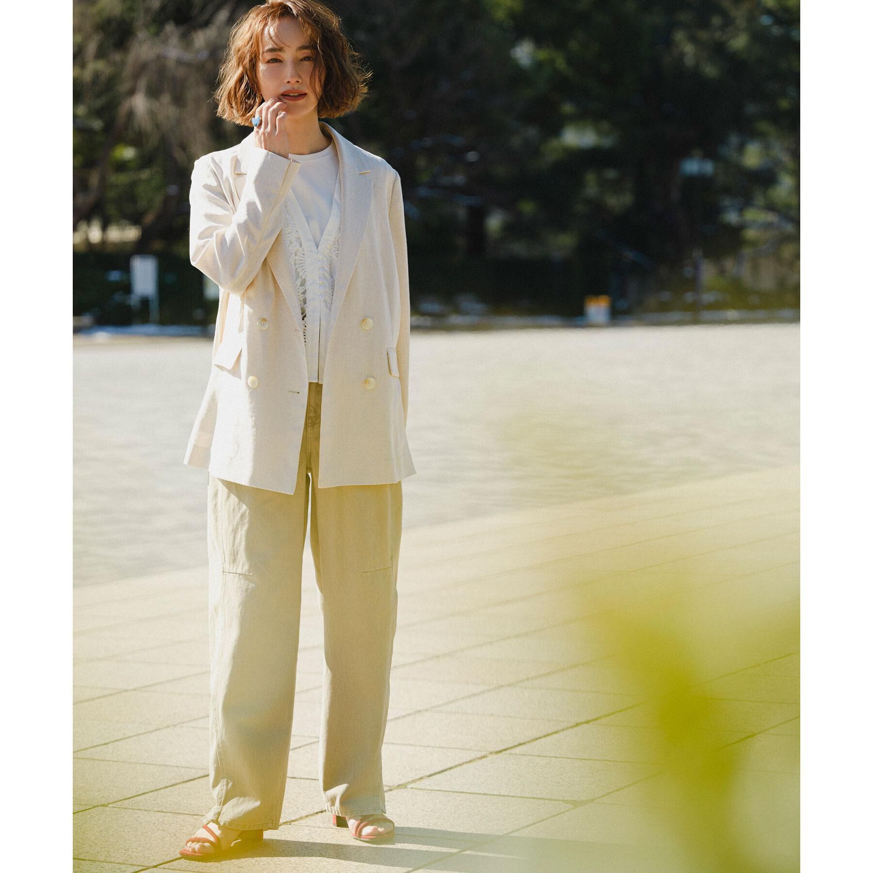 OPAQUE.CLIP「ダブルブレストジャケット【洗える/UVケア/防シワ加工/接触冷感】」|テーラードジャケット|