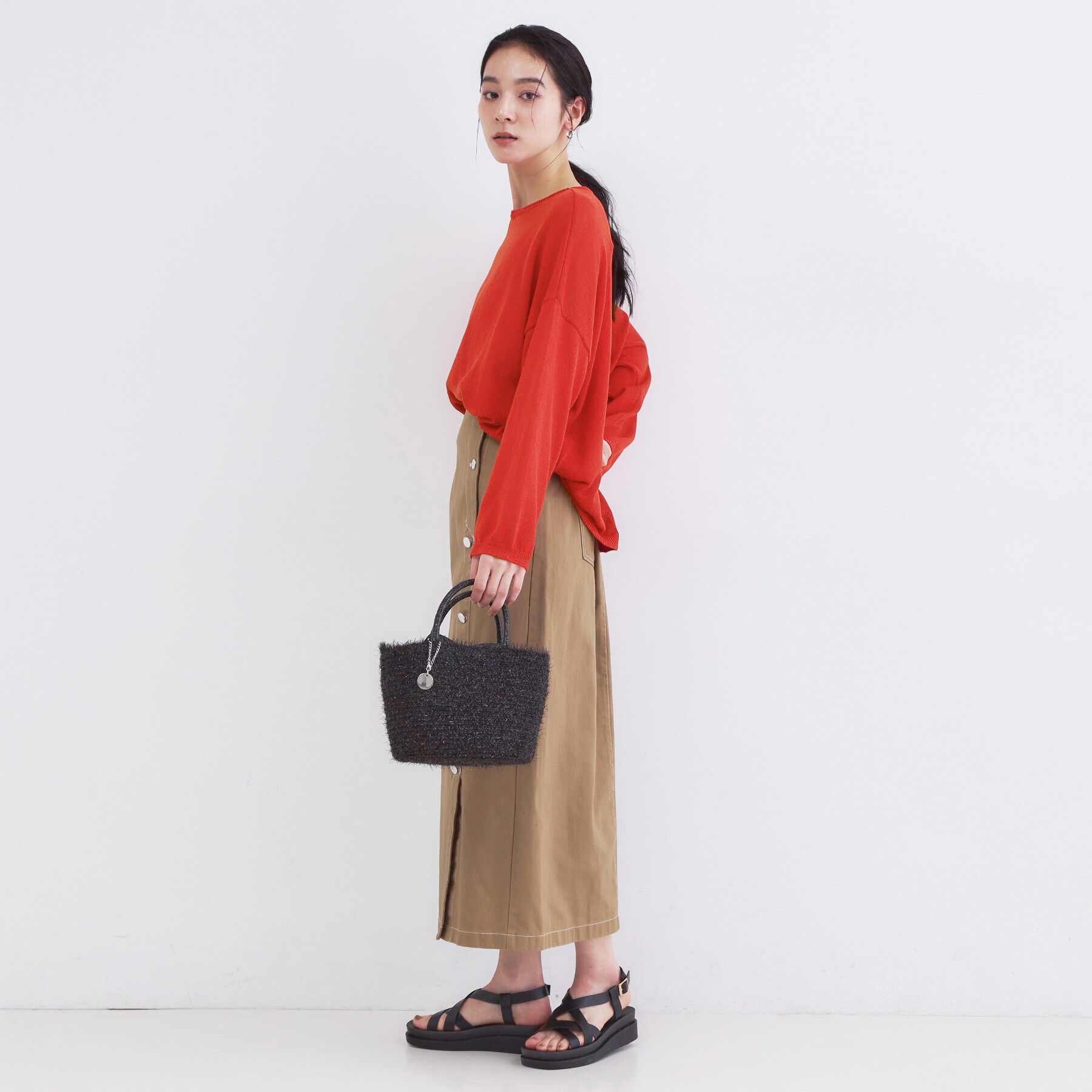 OPAQUE.CLIP「麻混リラクシーニット【洗濯機OK】」|ニット・セーター|