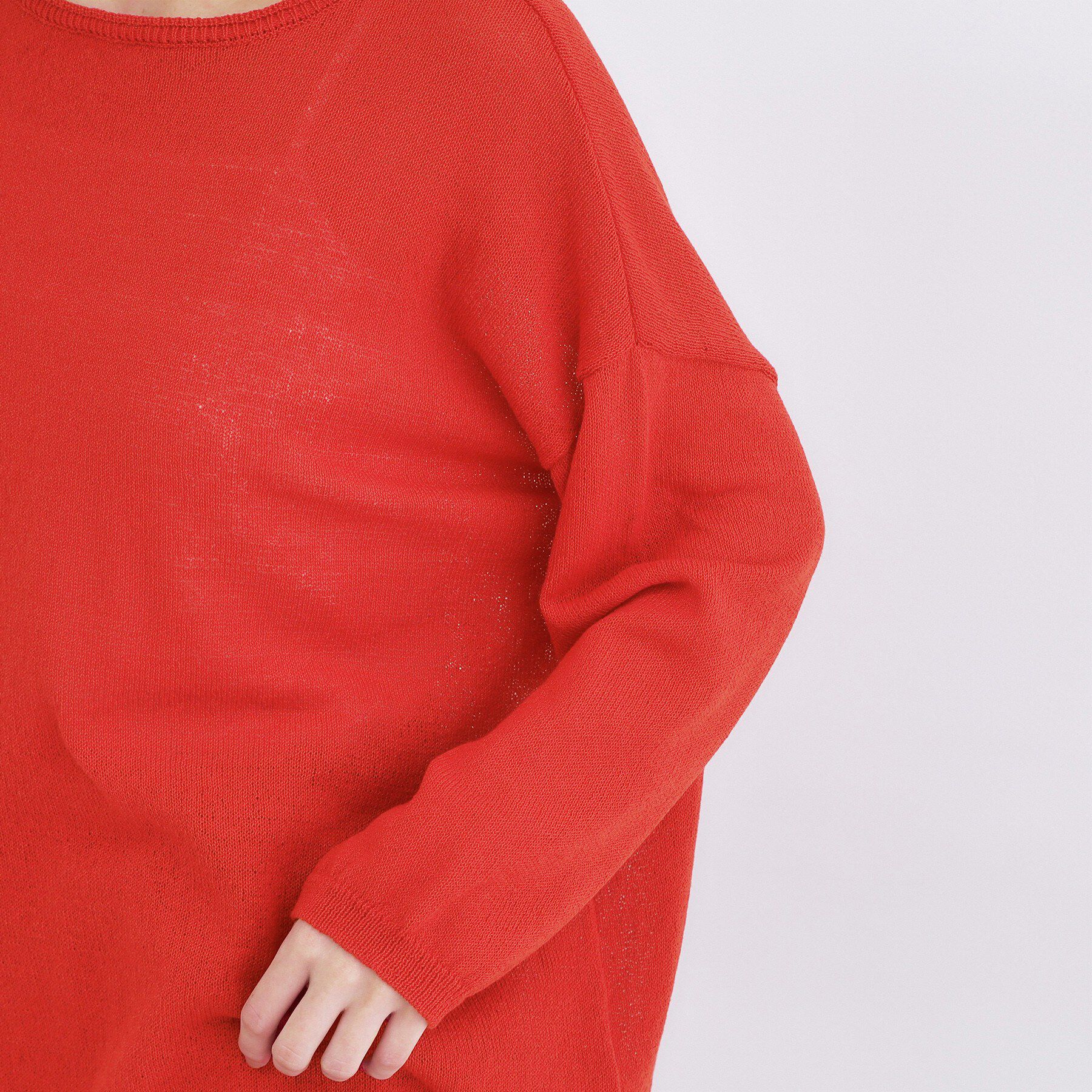 OPAQUE.CLIP「麻混リラクシーニット【洗濯機OK】」|ニット・セーター|